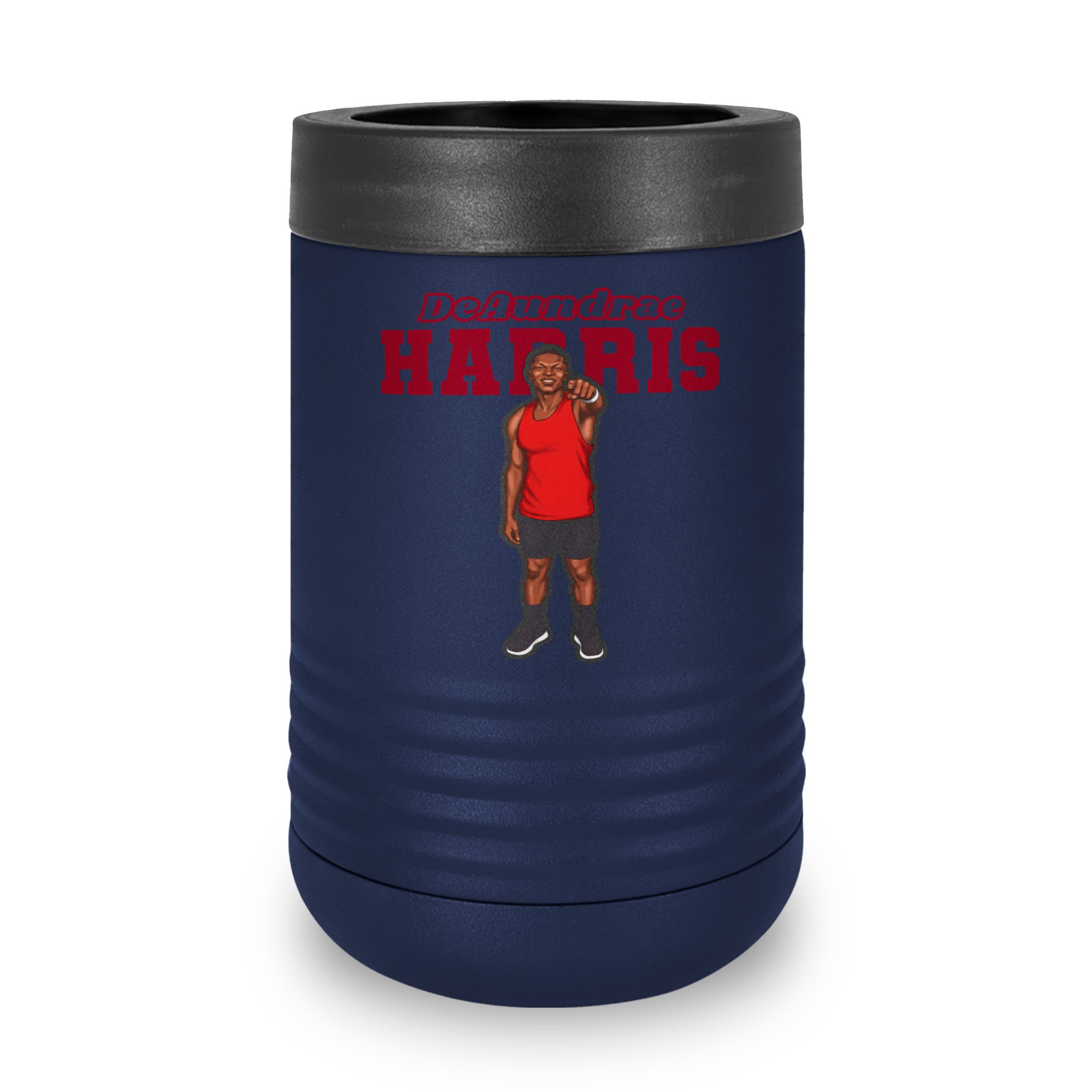 Stainless Can Cooler — character_name_arch in Navy