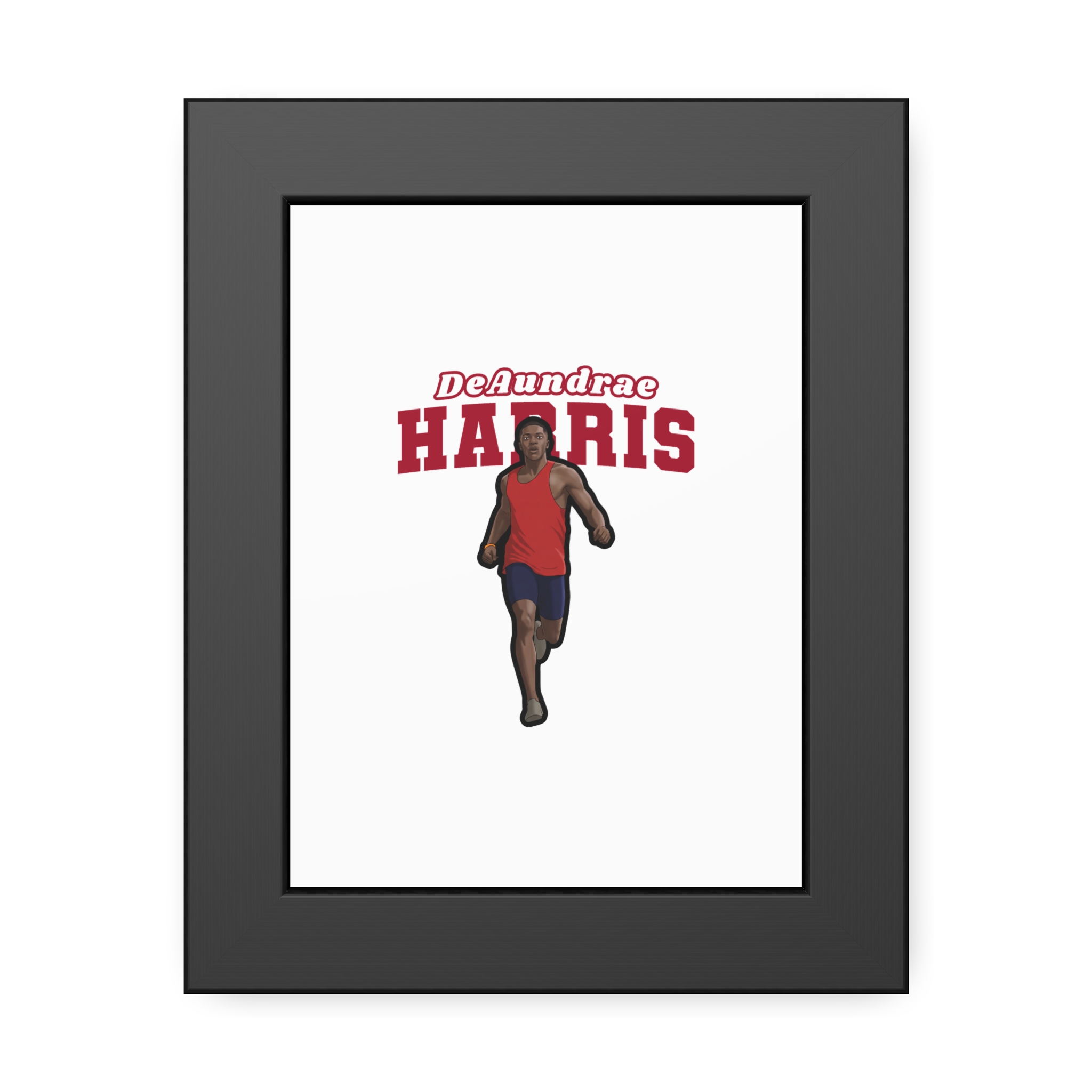 Framed Poster — character_name_arch in Black