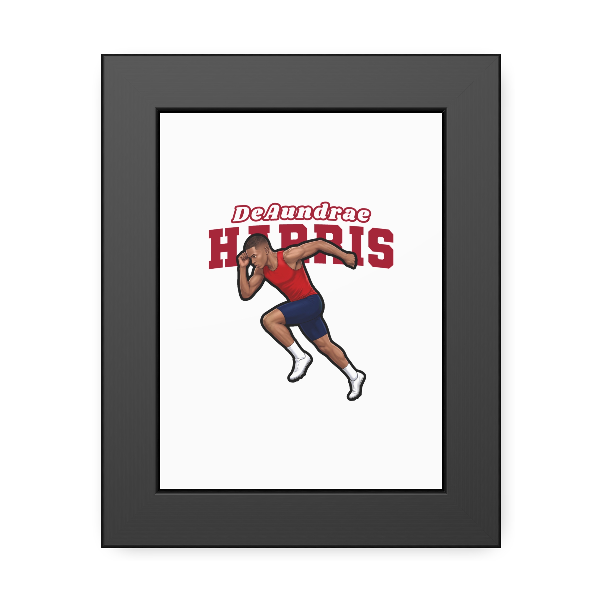 Framed Poster — character_name_arch in Black