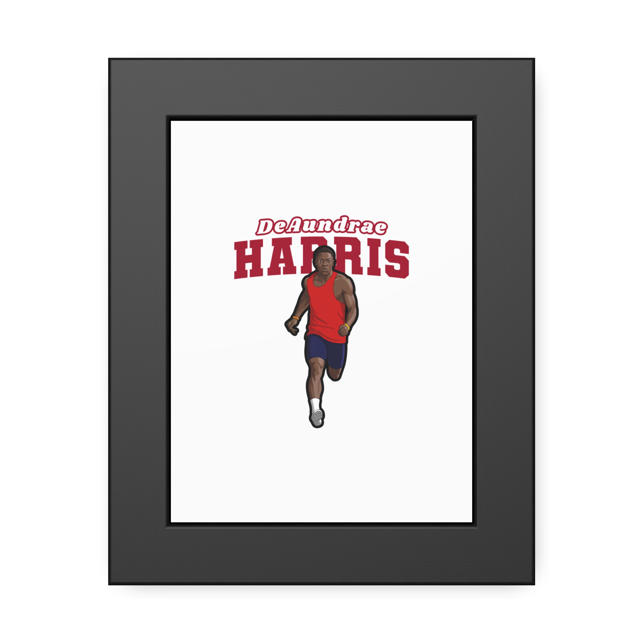 Framed Poster — character_name_arch in Black