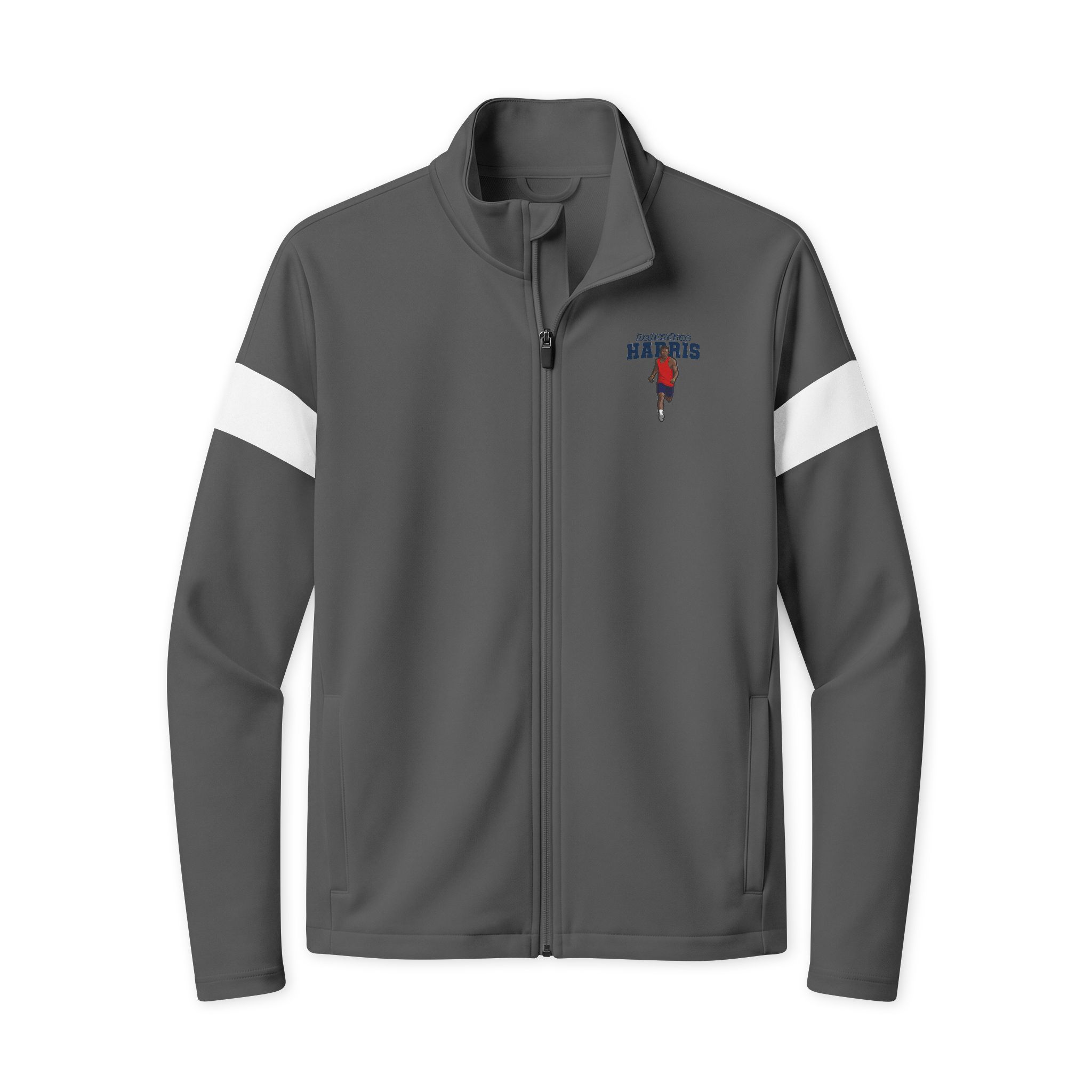 Travel Full-Zip Jacket — character_name_arch in Iron Grey/ White