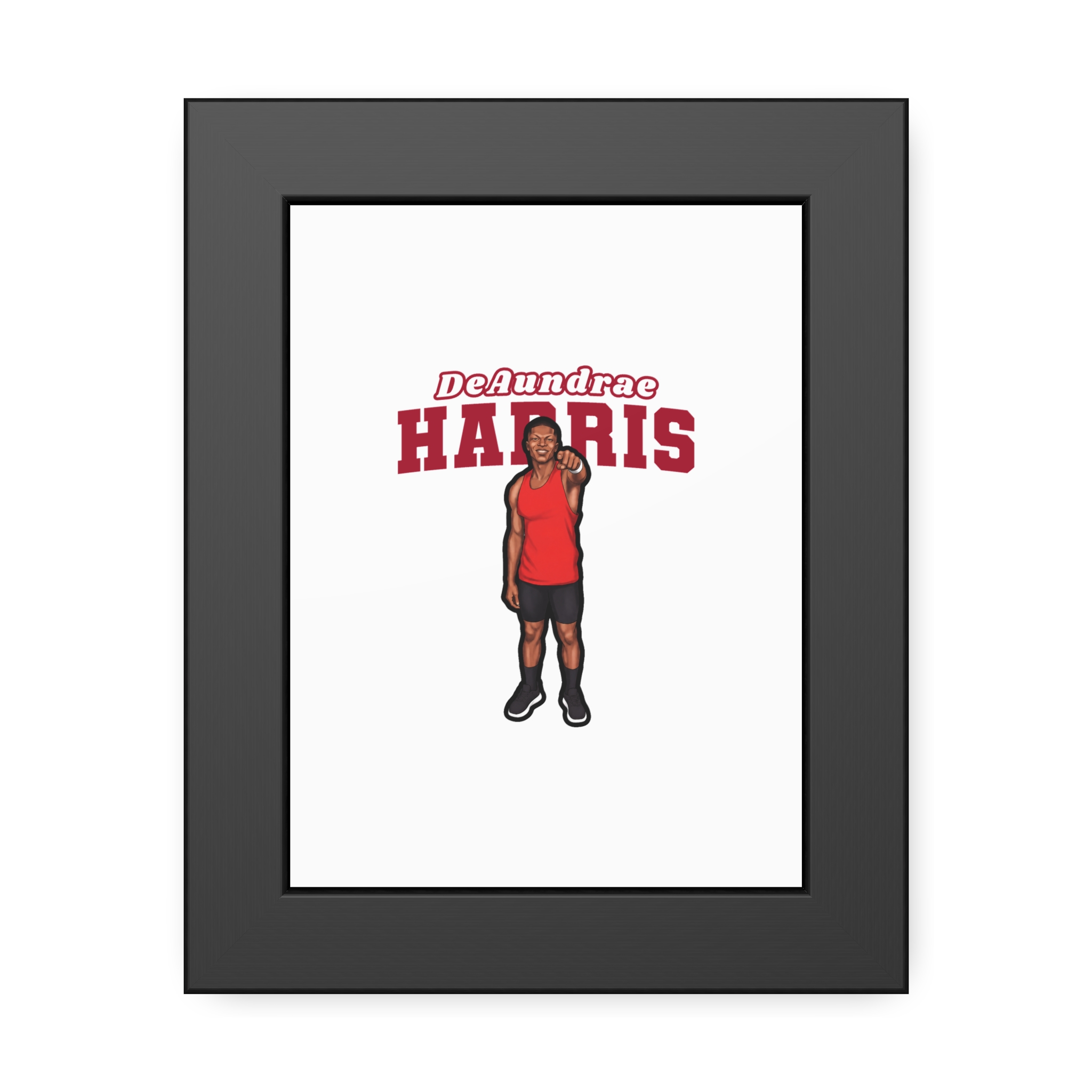 Framed Poster — character_name_arch in Black