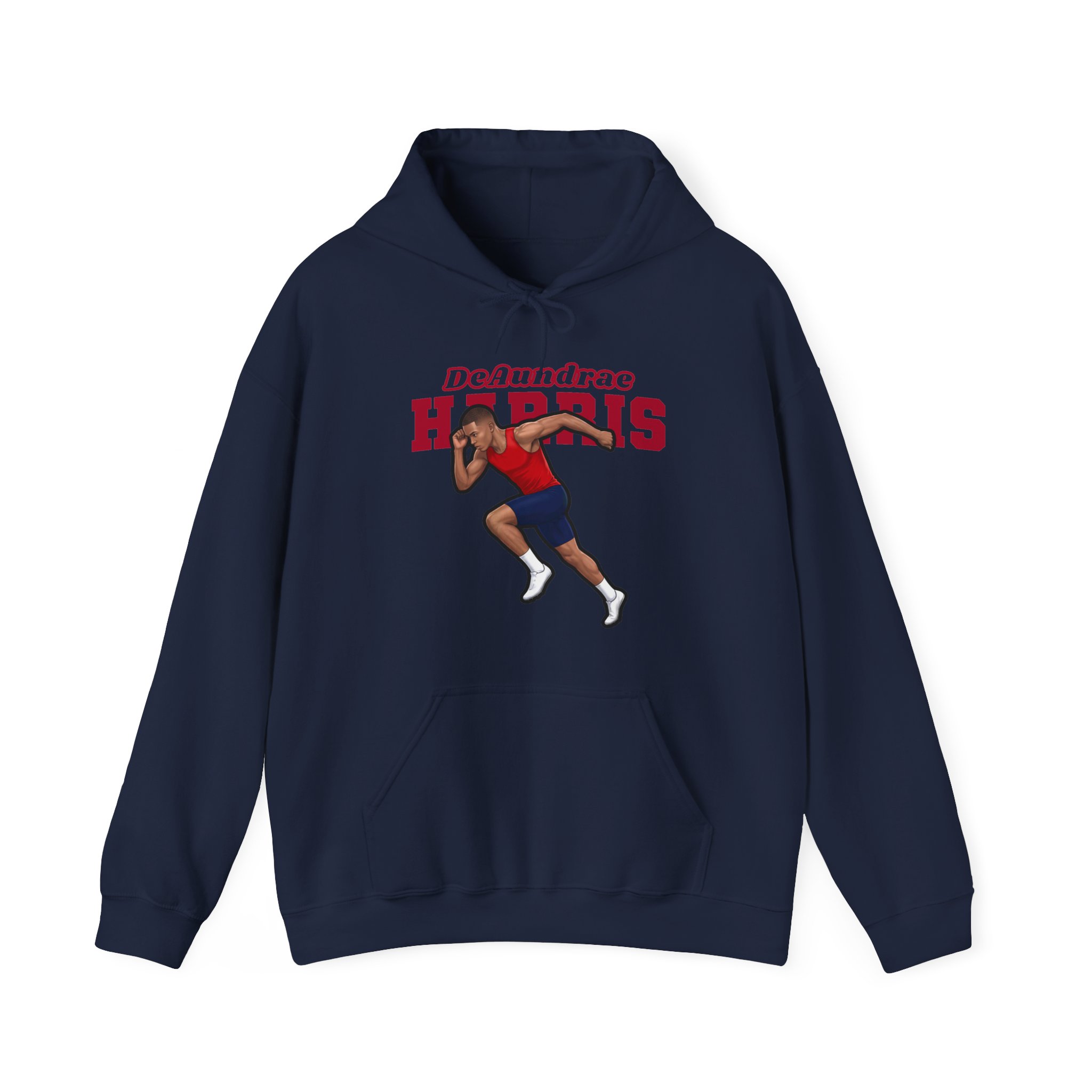 Hoodie — character_name_arch in Navy