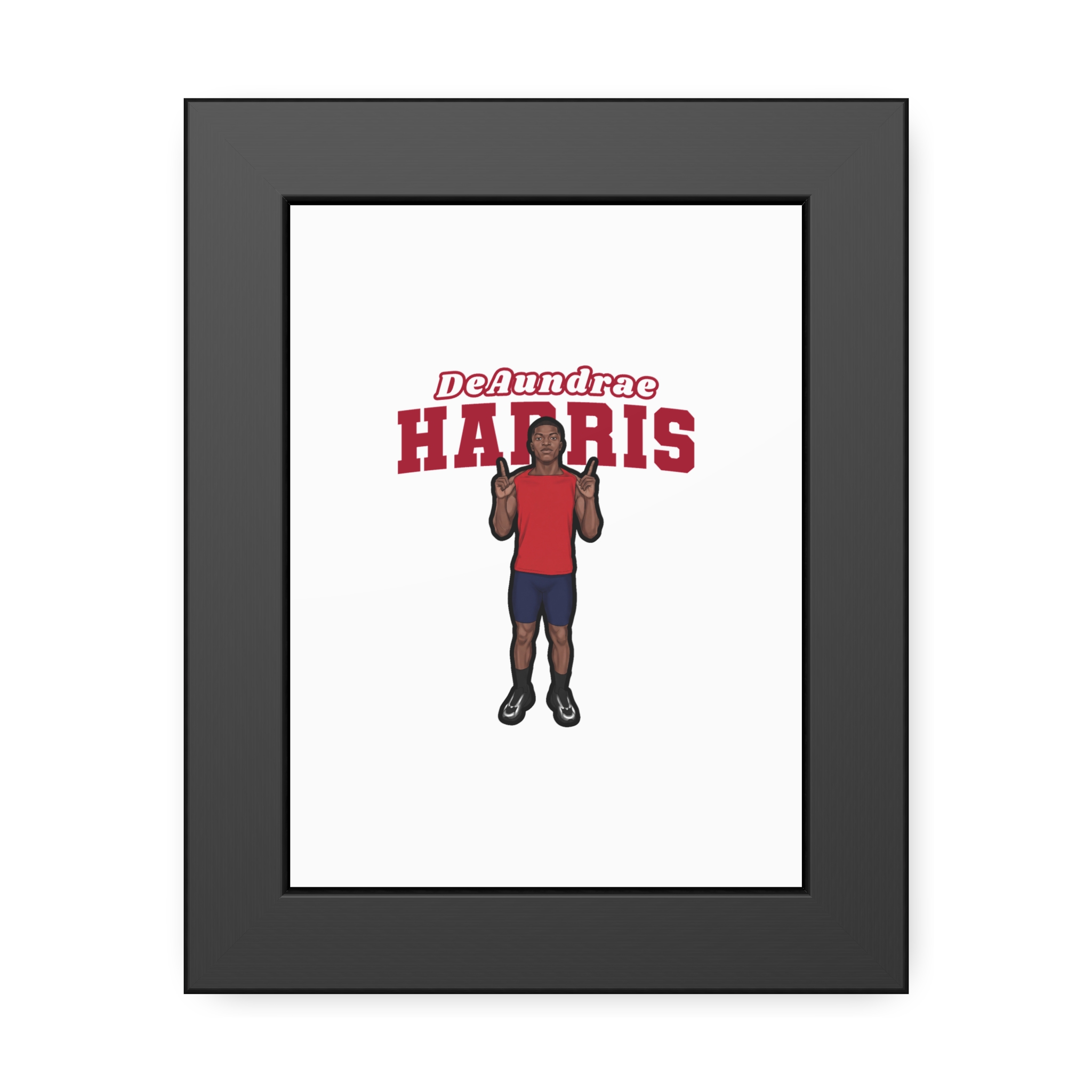 Framed Poster — character_name_arch in Black
