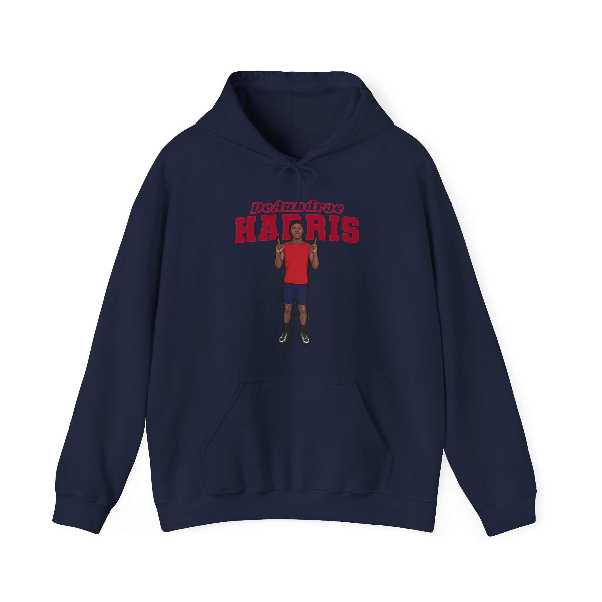 Hoodie — character_name_arch in Navy