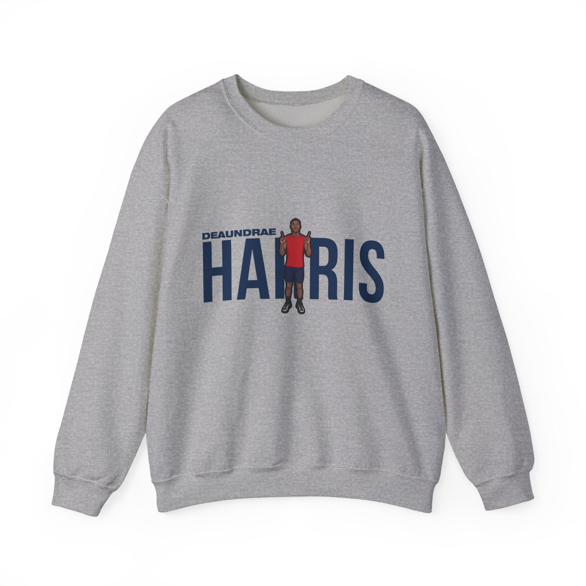 Crewneck Sweatshirt — character_player_name in Grey