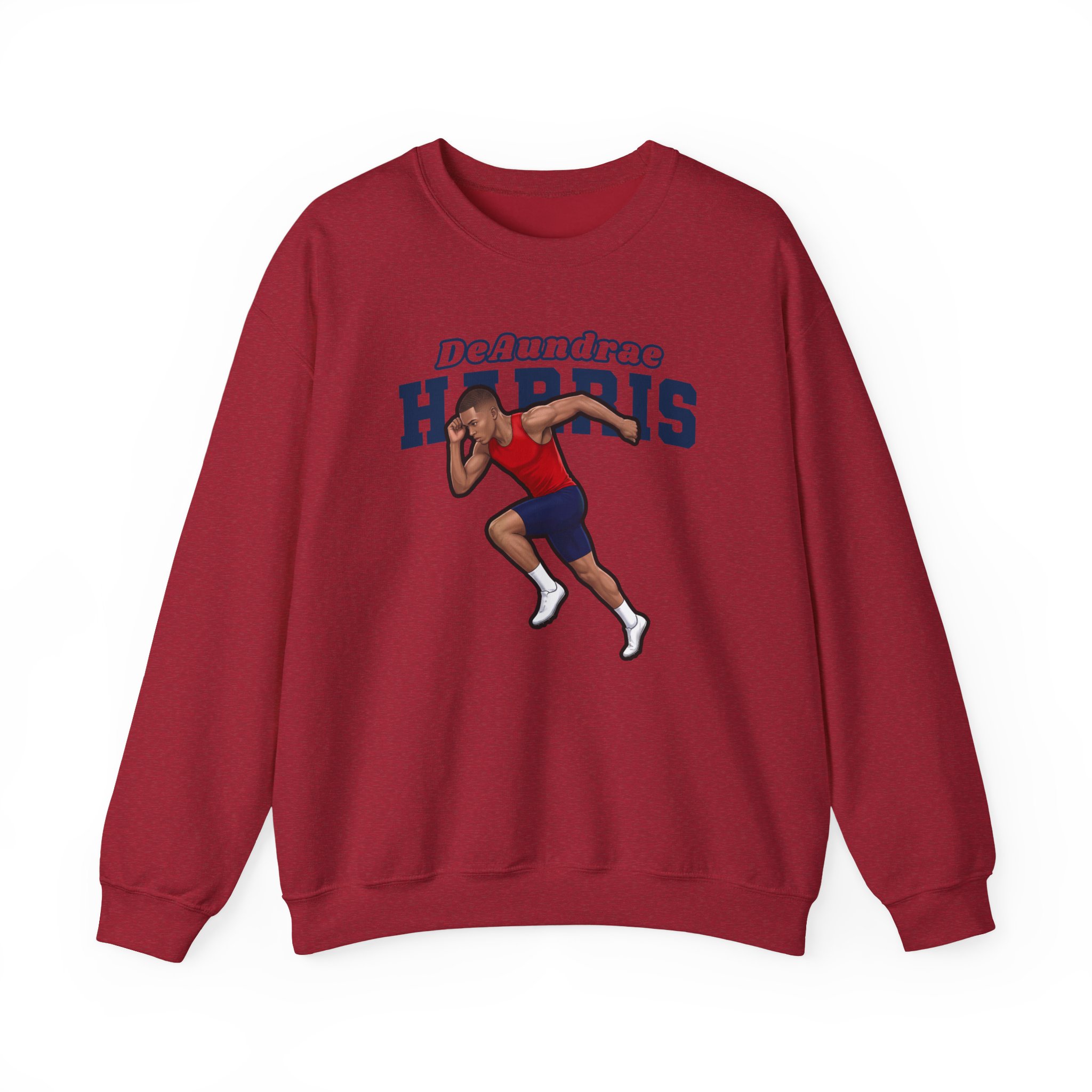 Crewneck Sweatshirt — character_name_arch in Red