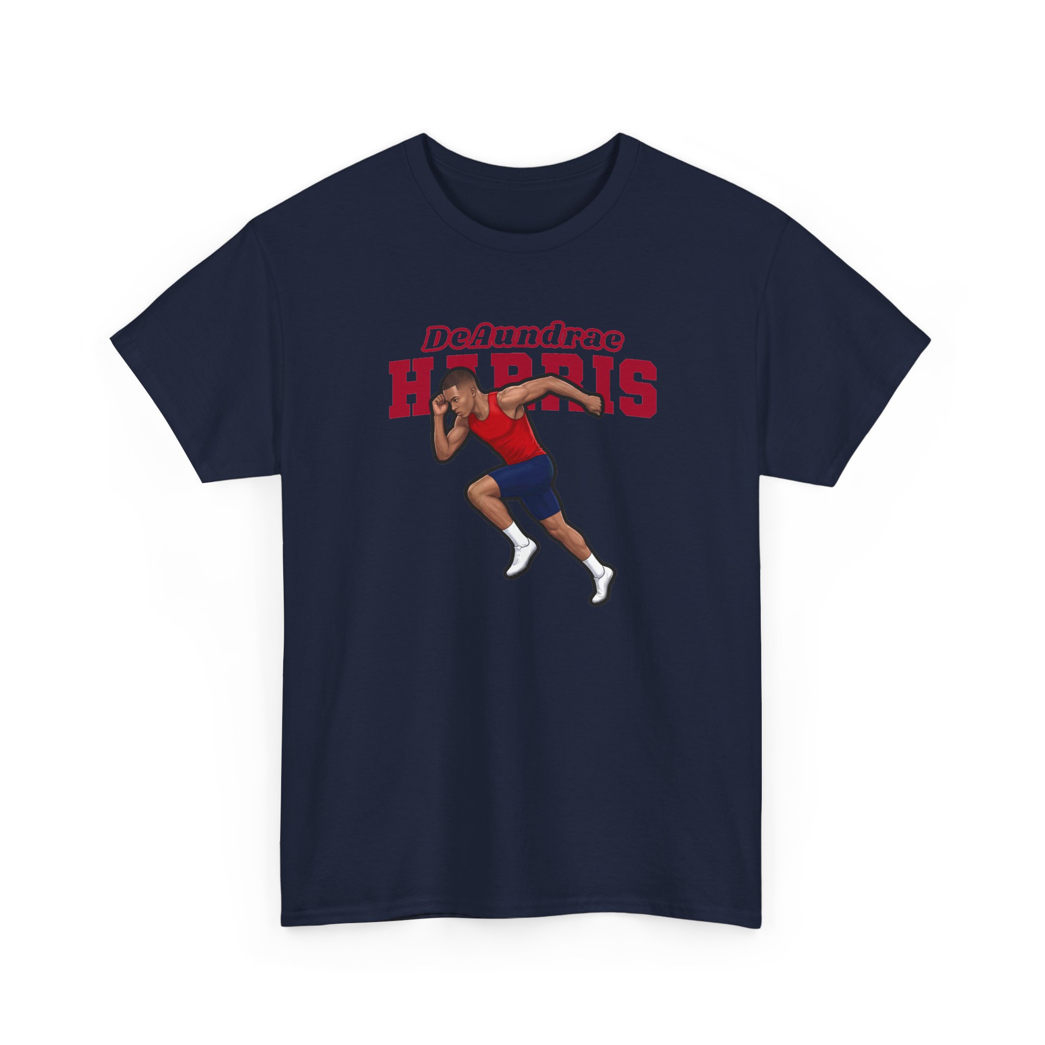 Tee — character_name_arch in Navy