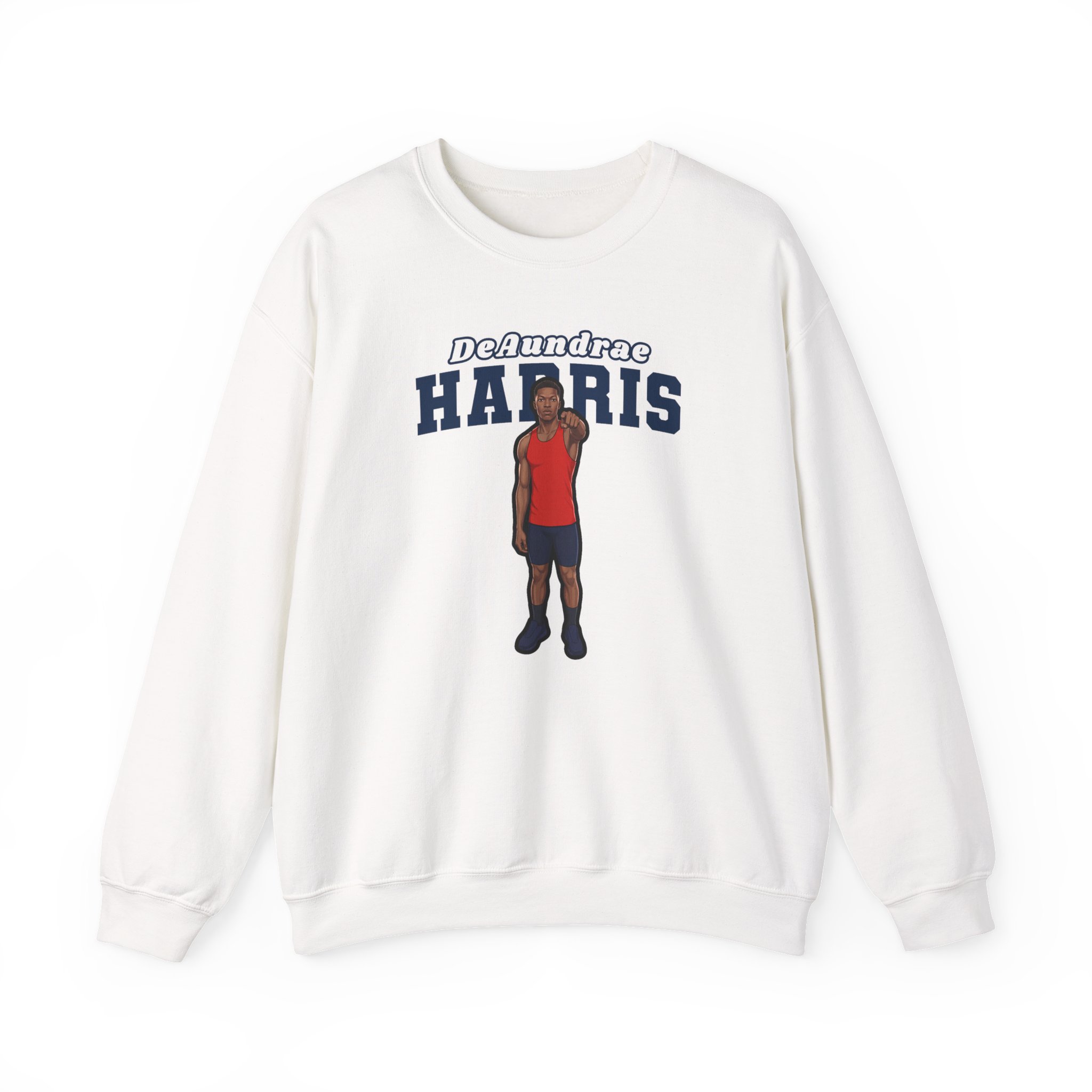 Crewneck Sweatshirt — character_name_arch in White