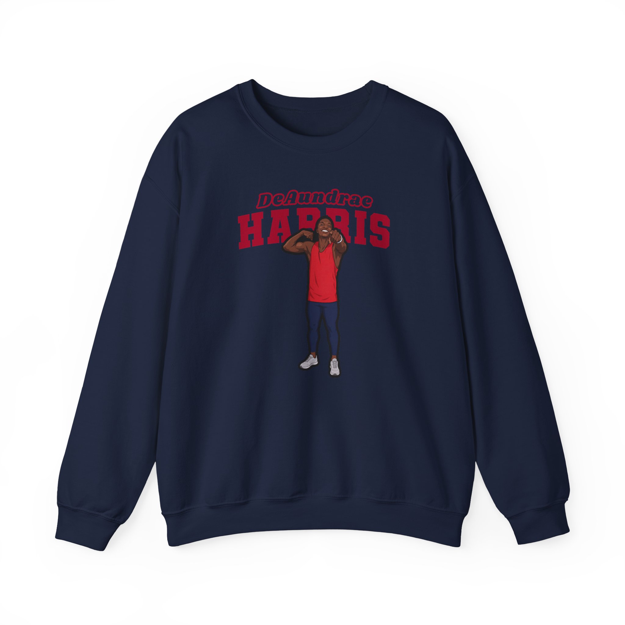 Crewneck Sweatshirt — character_name_arch in Navy