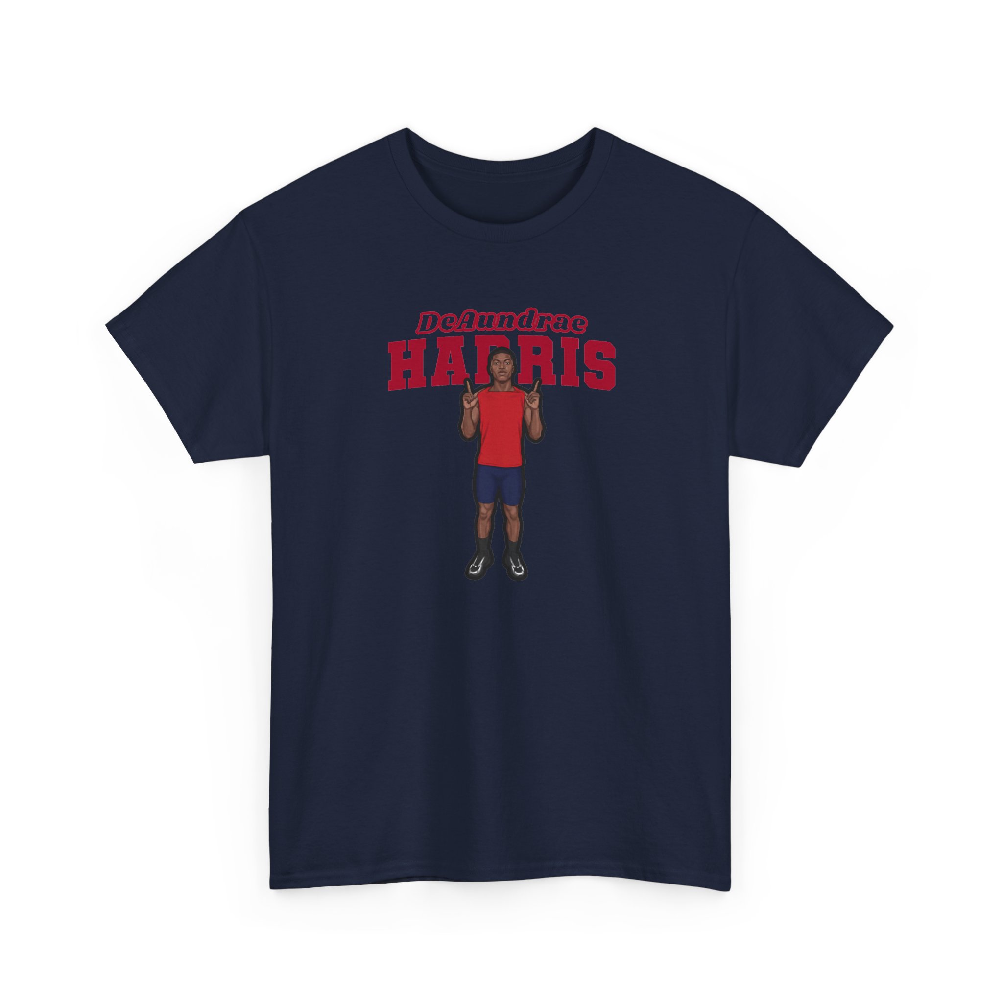 Tee — character_name_arch in Navy