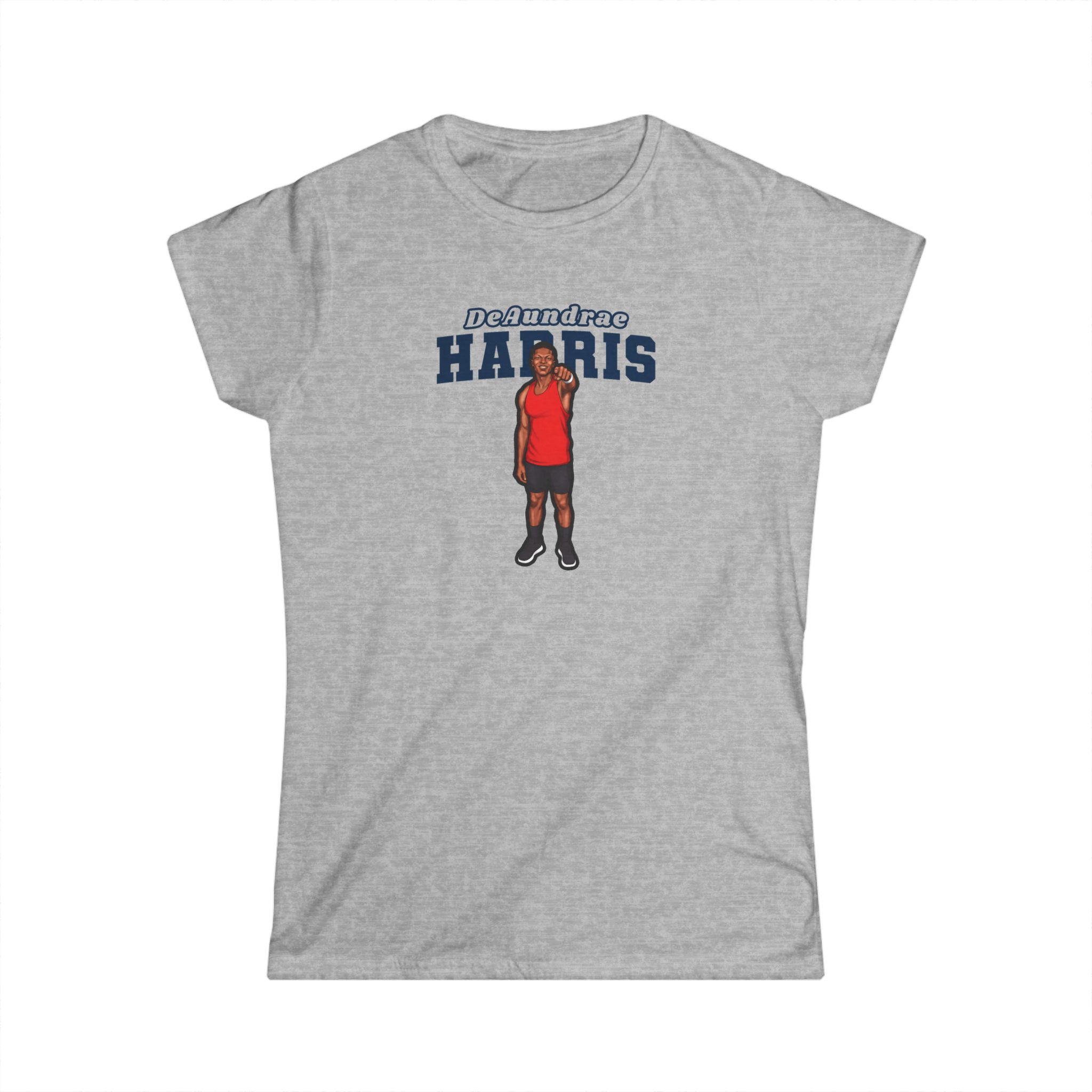 Women's Softstyle Tee — character_name_arch in Grey