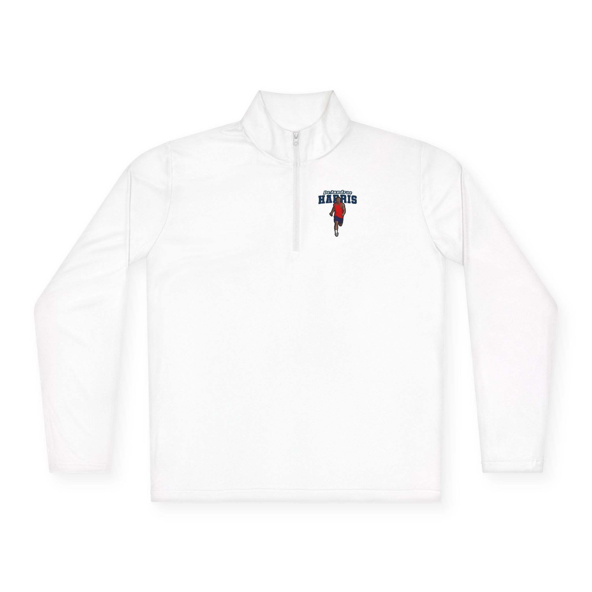 Q-Zip Pullover — character_name_arch in White