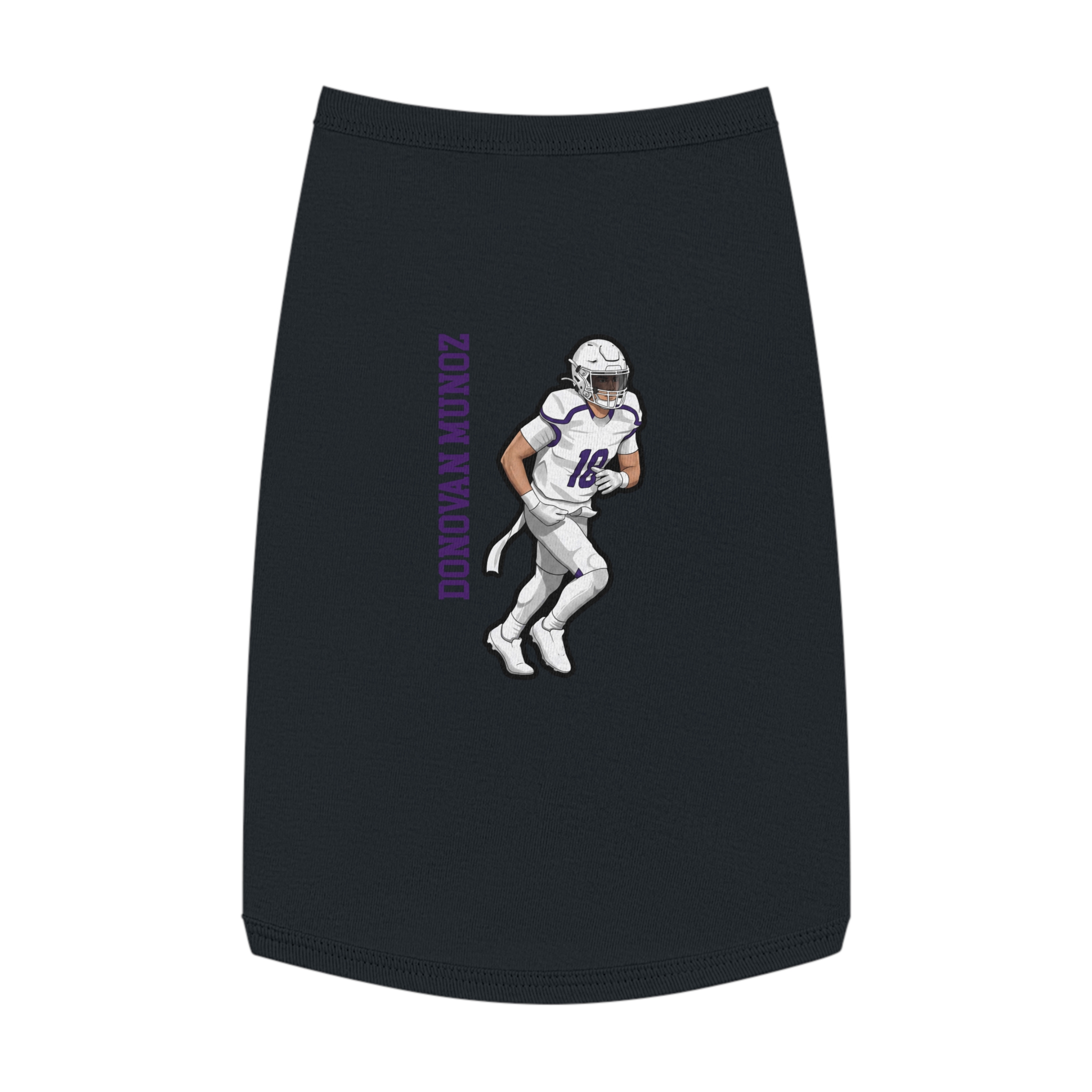 Pet Tank Top — character_name_vertical in Black
