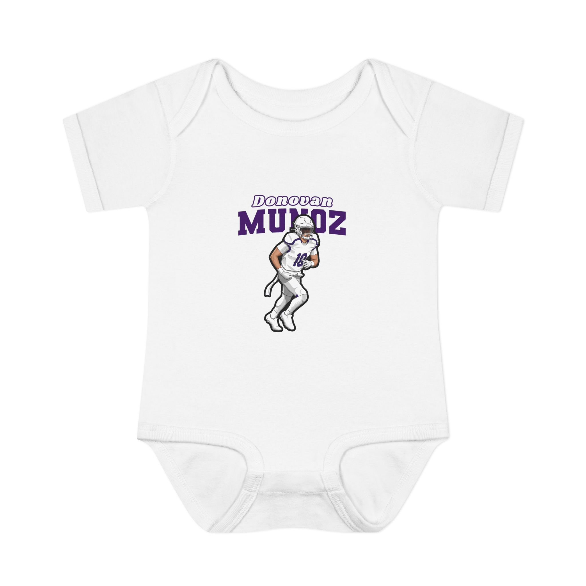 Baby Onesie — character_name_arch in White