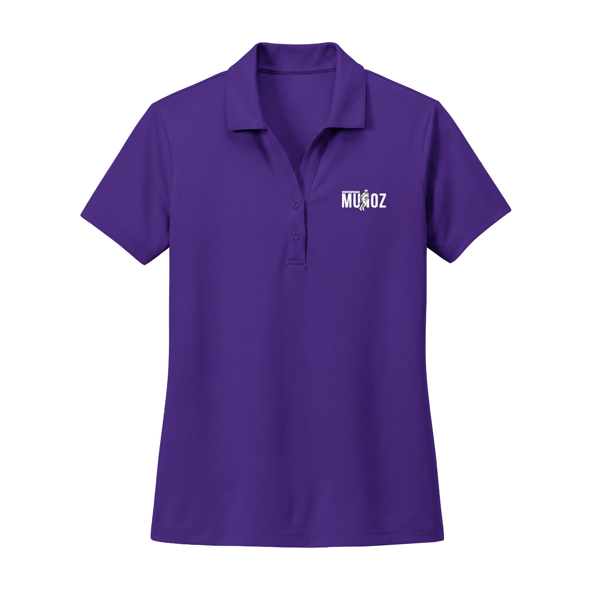 Women's Polo — character_player_name in Purple
