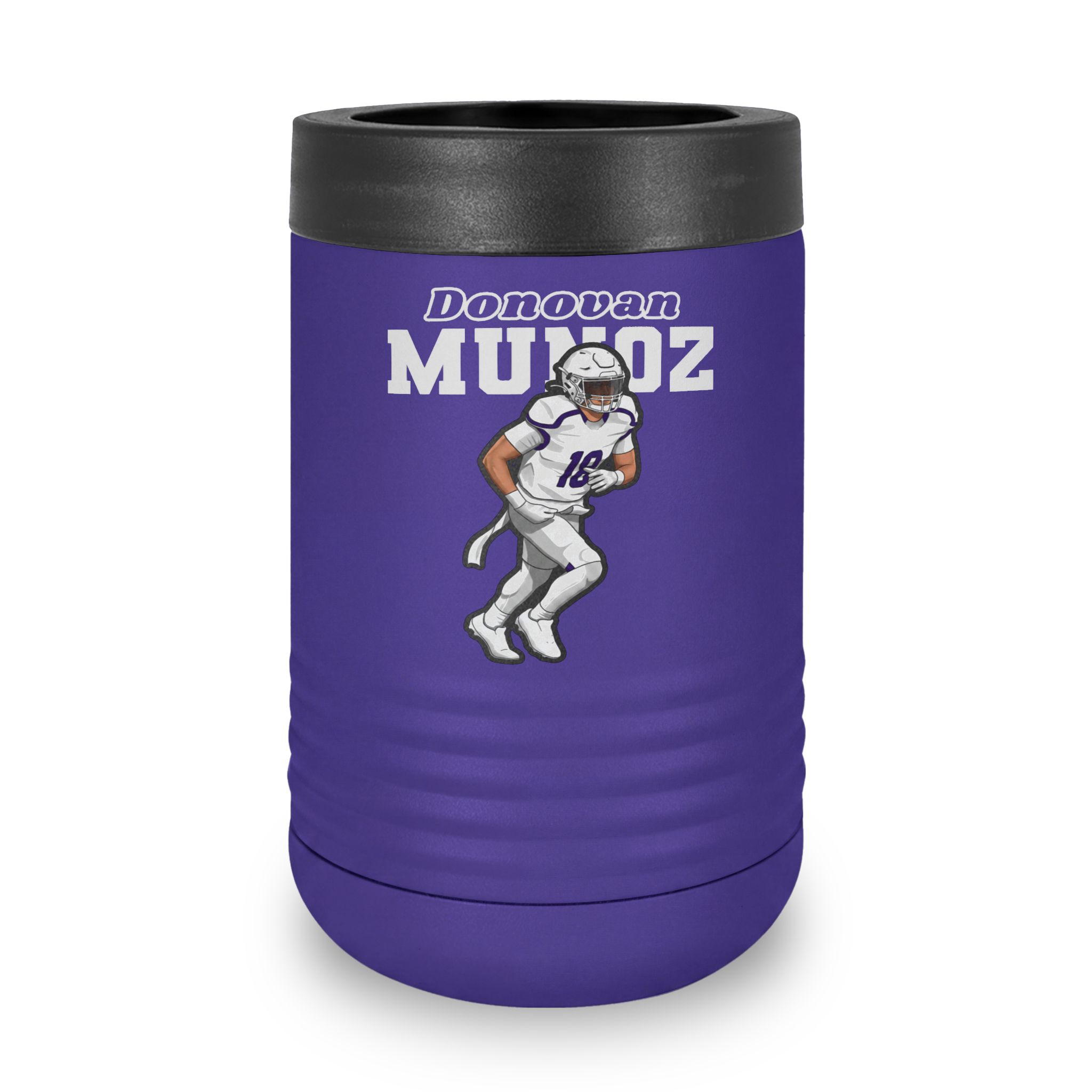 Stainless Can Cooler — character_name_arch in Purple