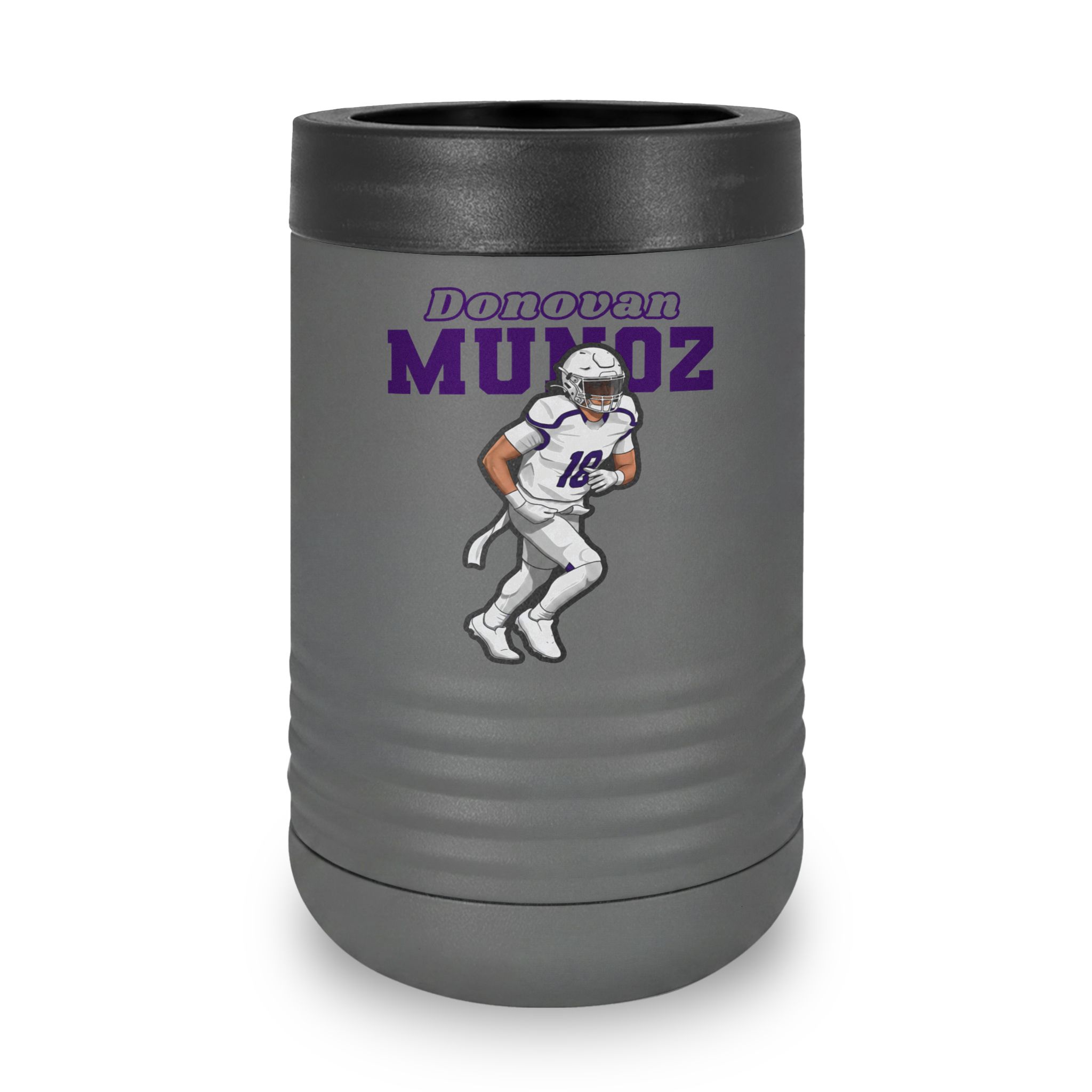 Stainless Can Cooler — character_name_arch in Grey