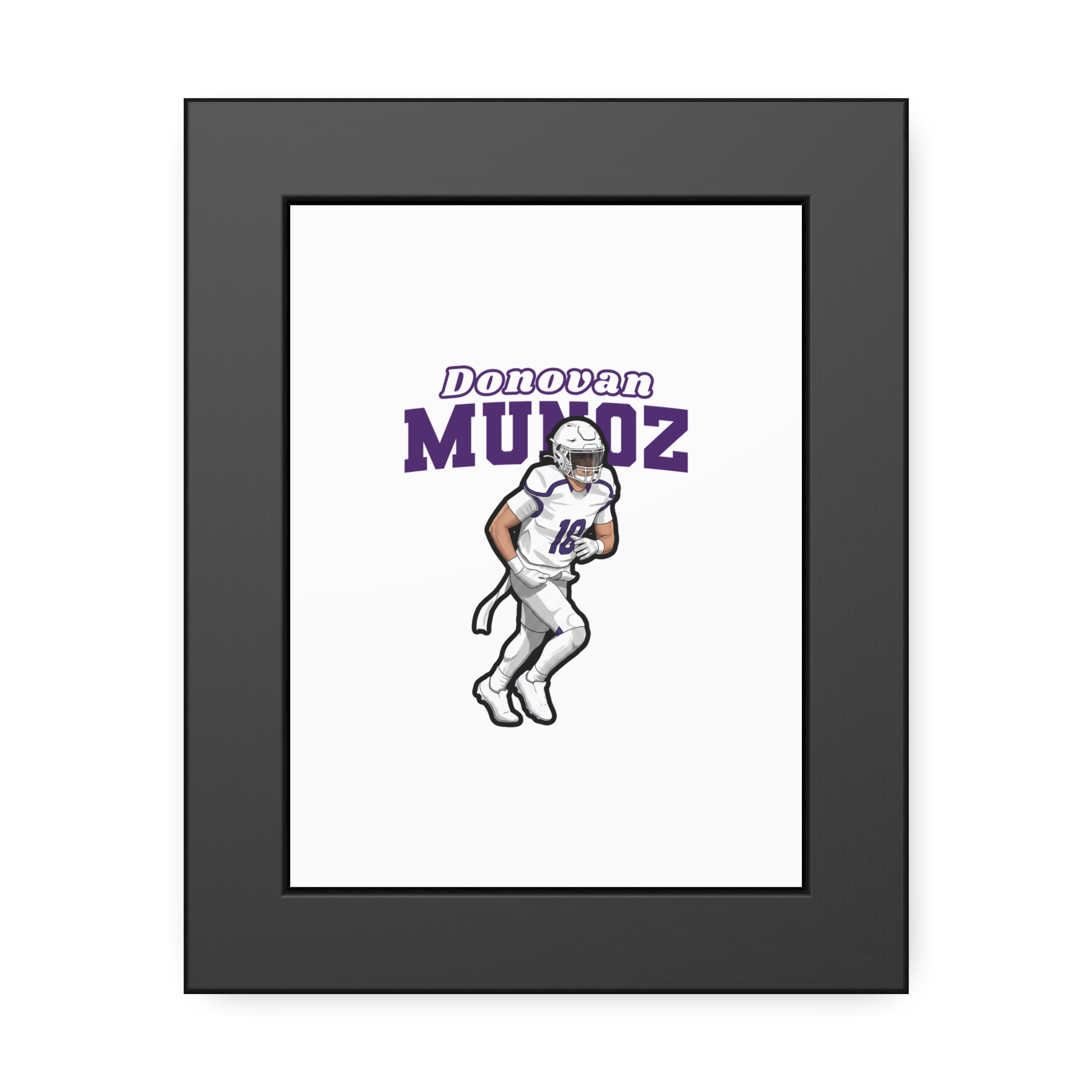 Framed Poster — character_name_arch in Black