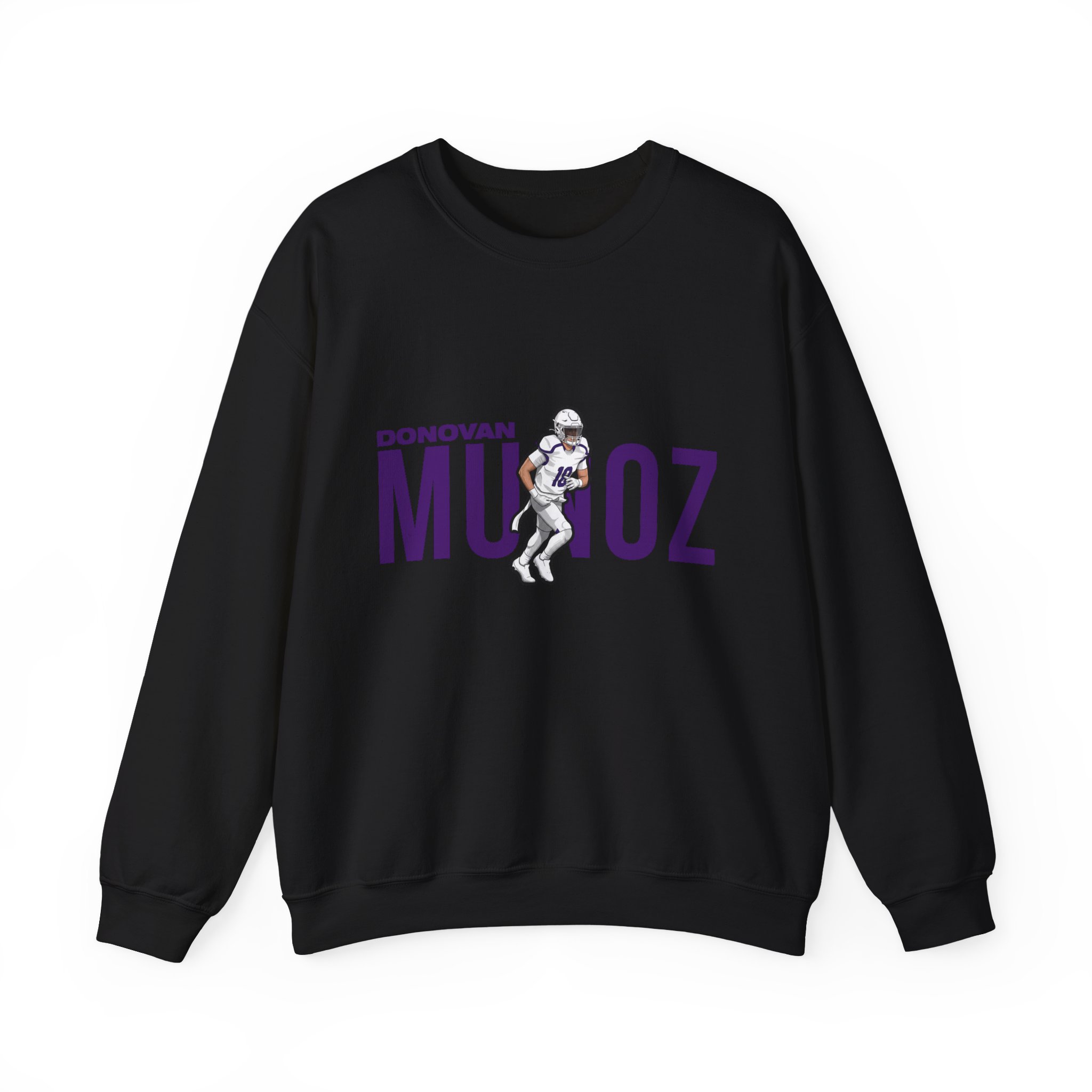 Crewneck Sweatshirt — character_player_name in Black