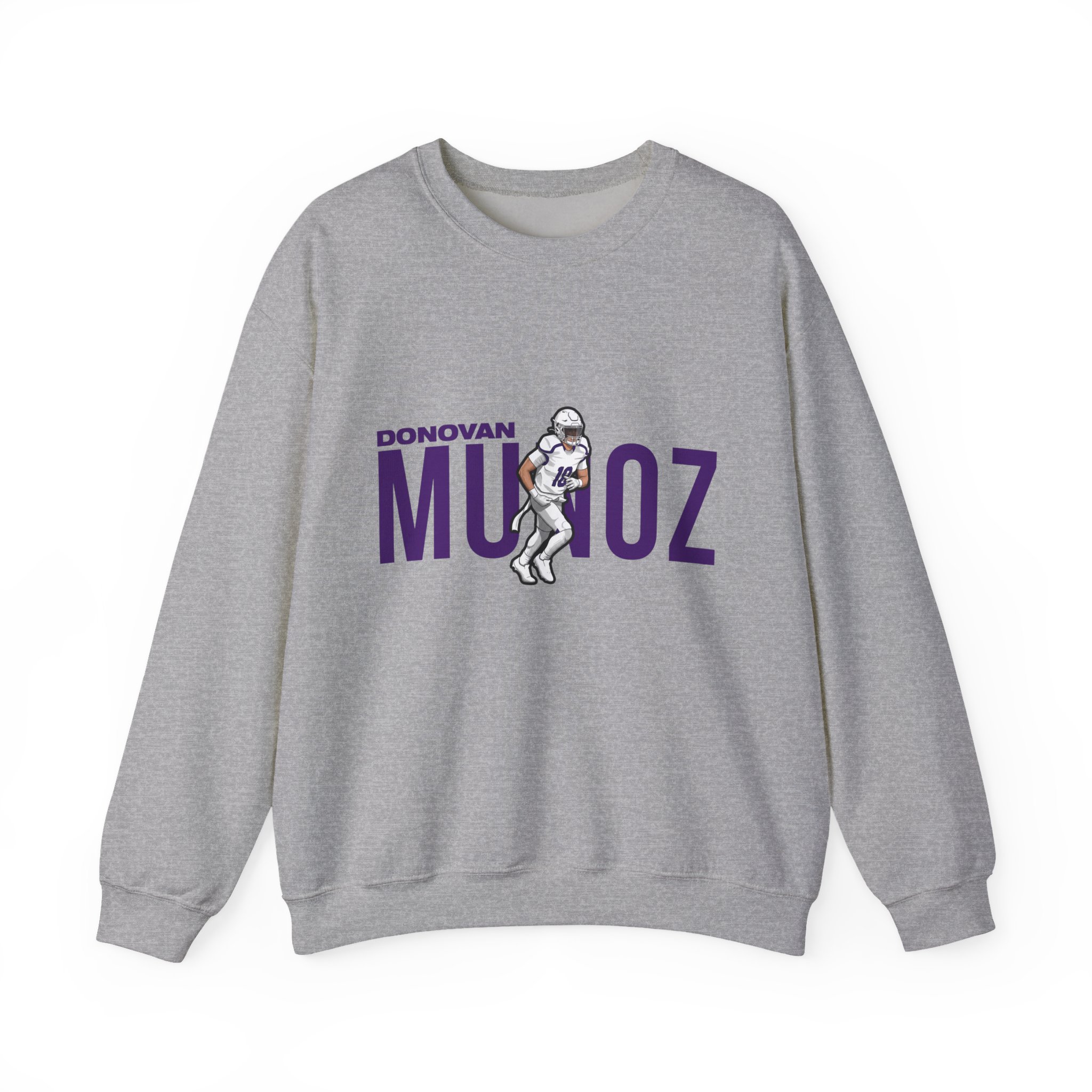 Crewneck Sweatshirt — character_player_name in Grey