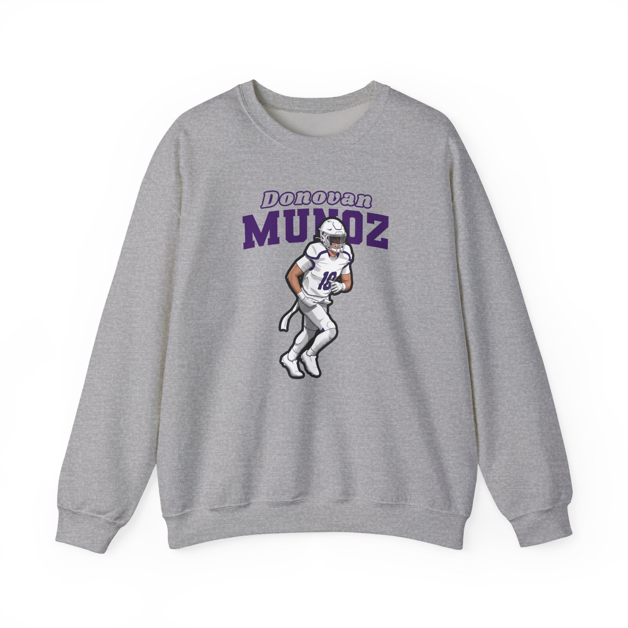 Crewneck Sweatshirt — character_name_arch in Grey