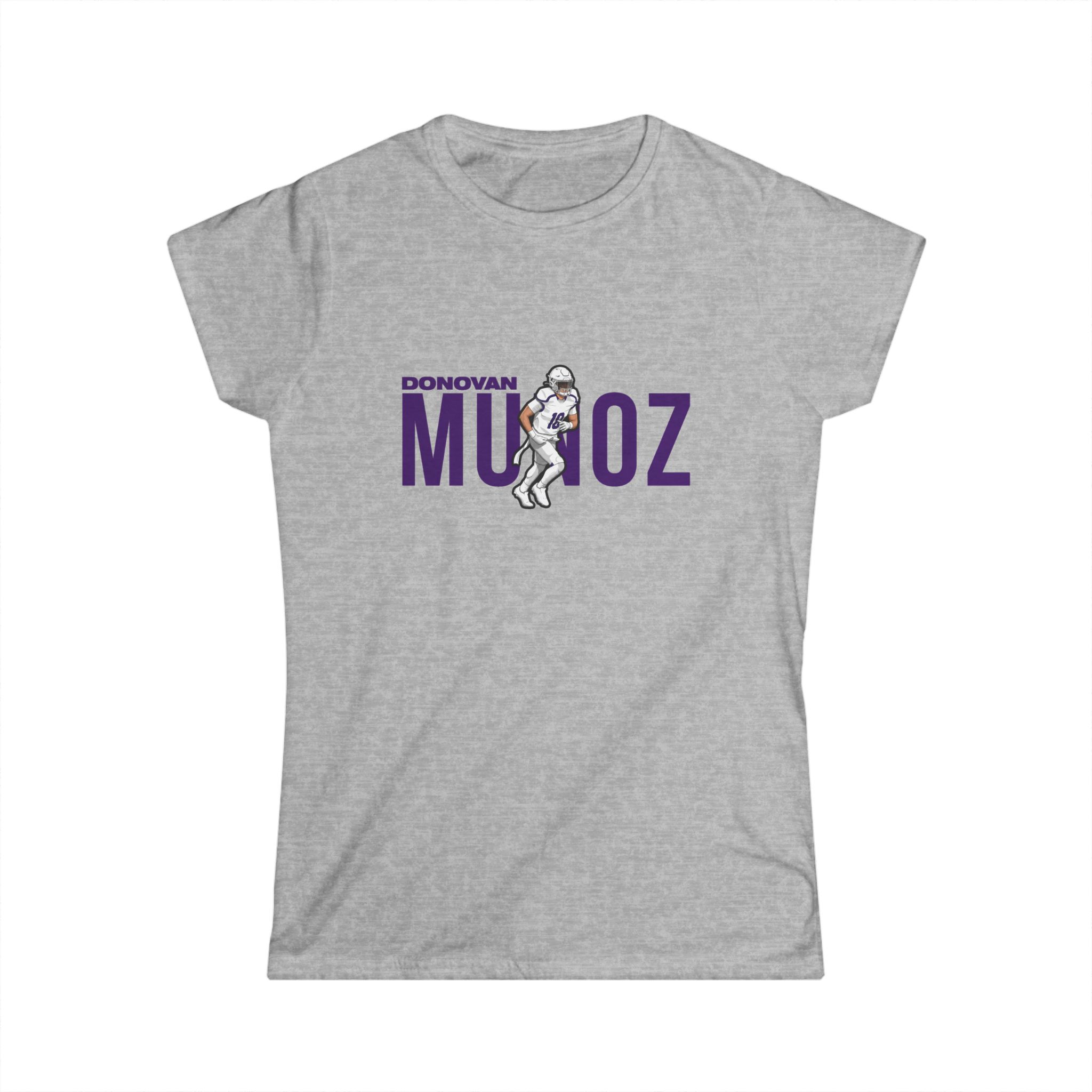 Women's Softstyle Tee — character_player_name in Grey