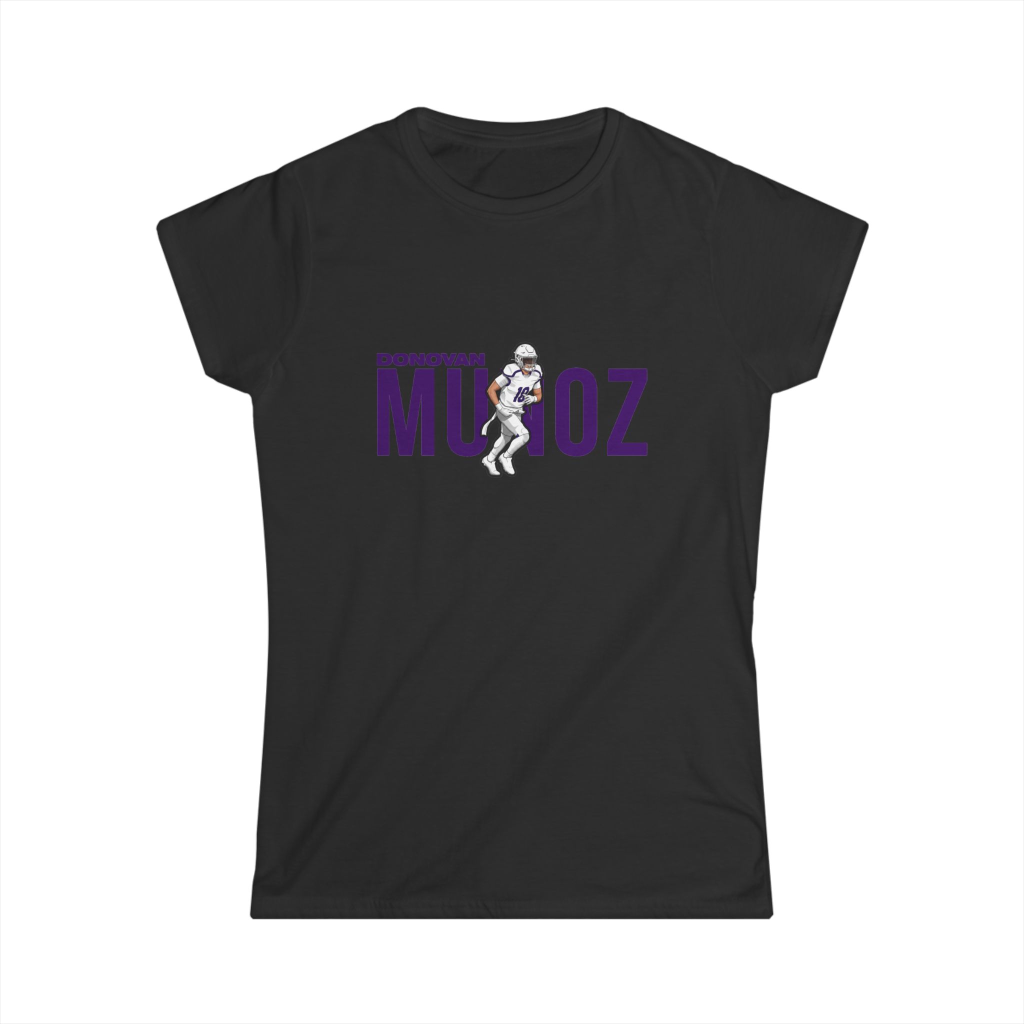 Women's Softstyle Tee — character_player_name in Black