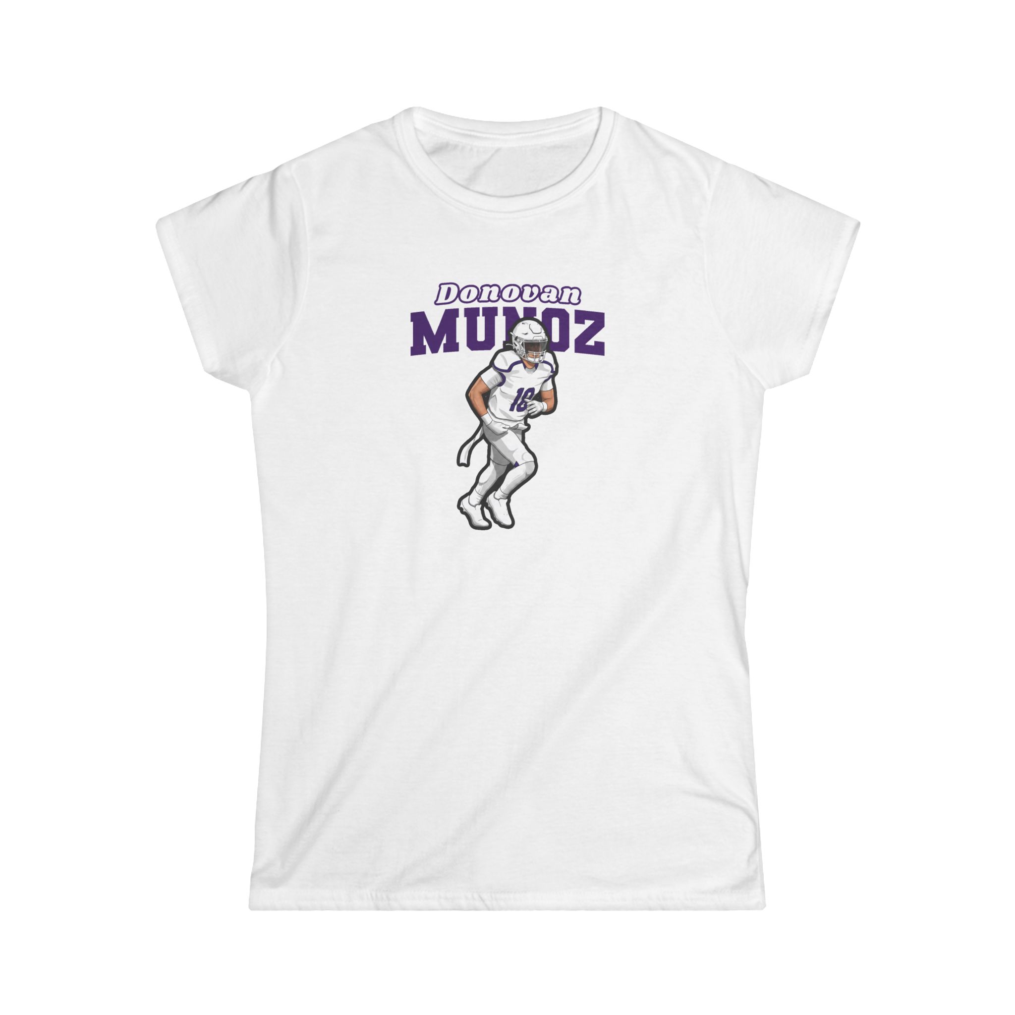 Women's Softstyle Tee — character_name_arch in White