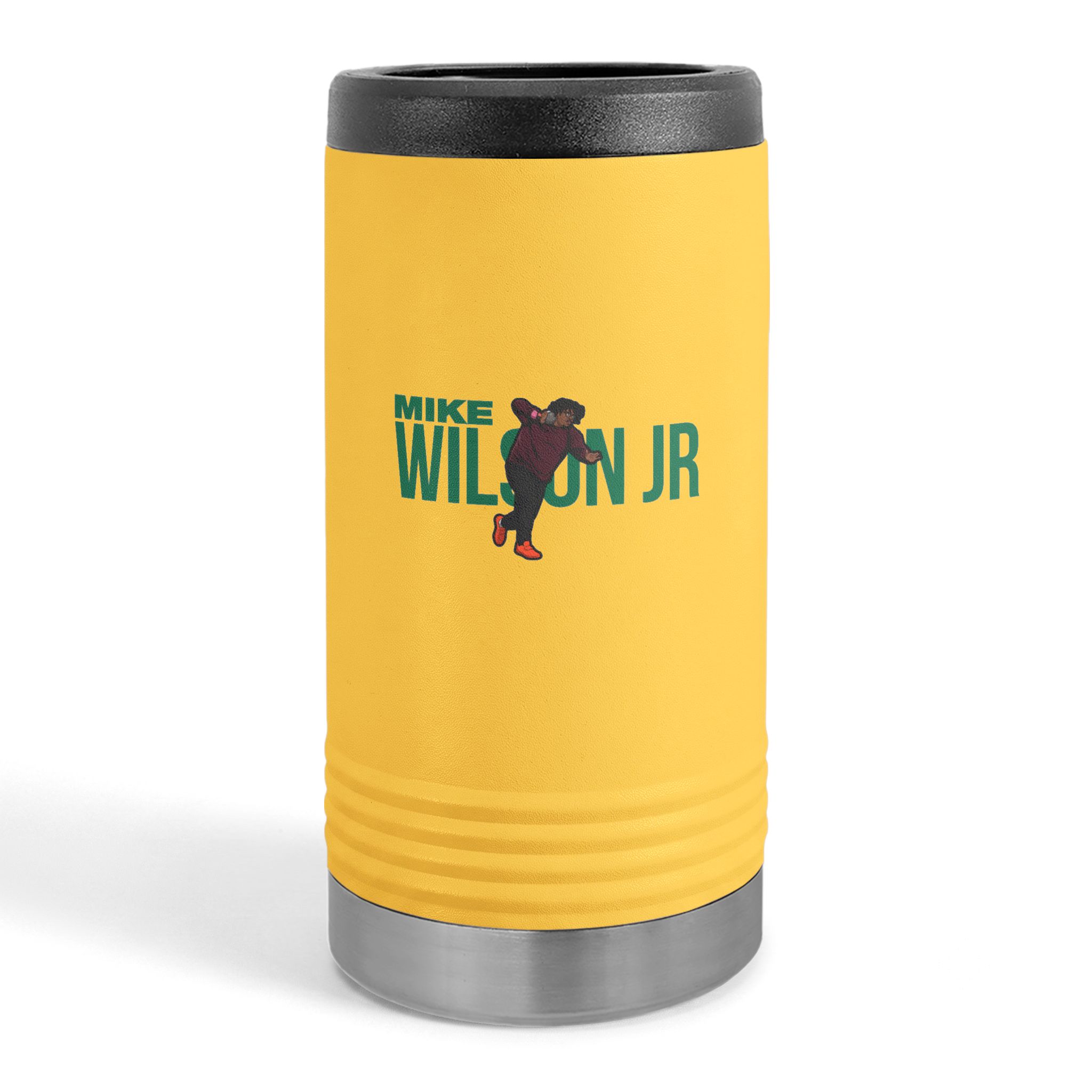 Slim Stainless Can Cooler — character_player_name in Yellow
