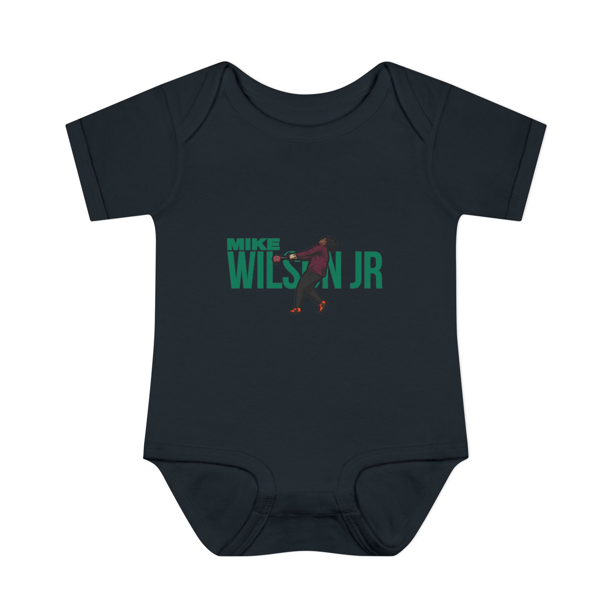 Baby Onesie — character_player_name in Black