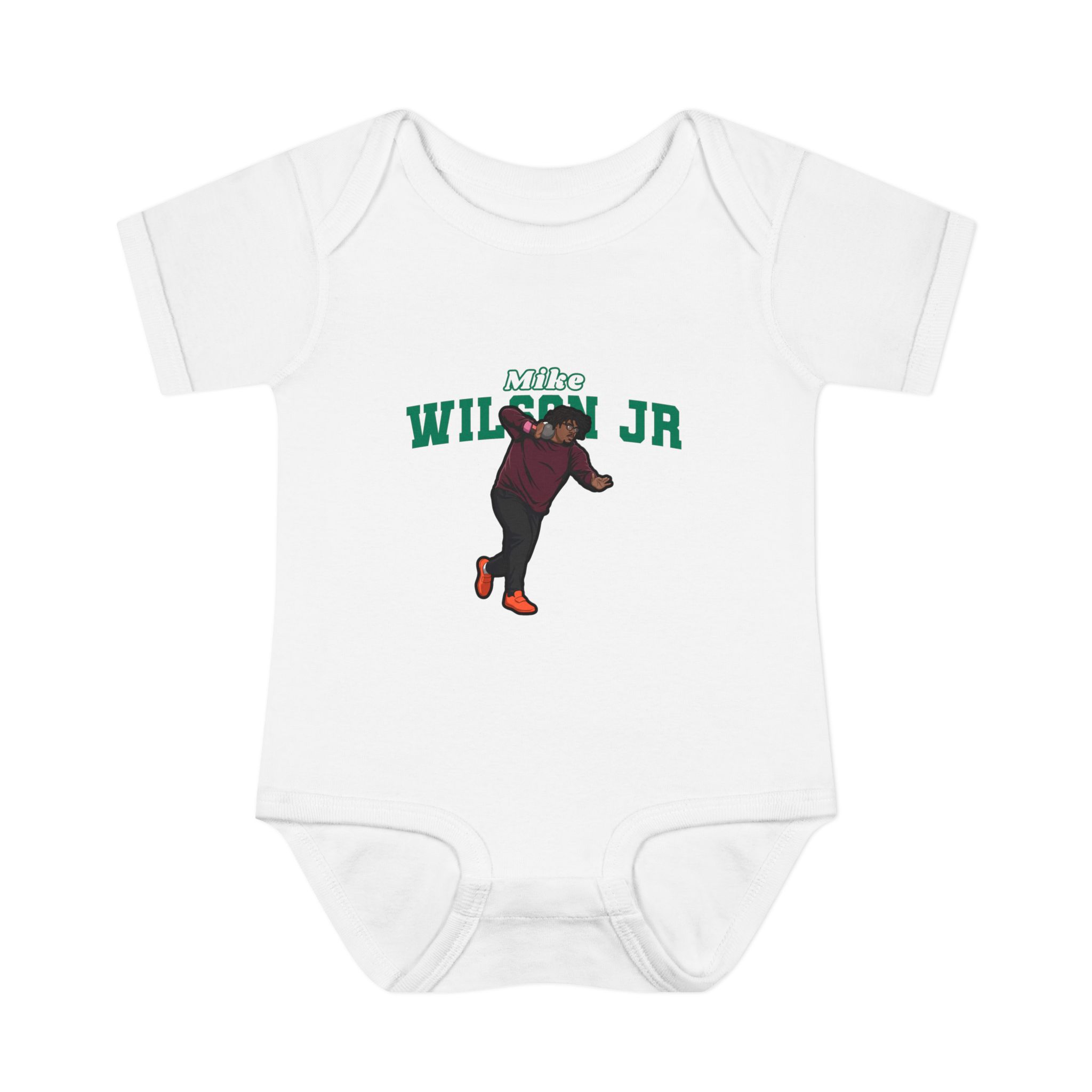 Baby Onesie — character_name_arch in White
