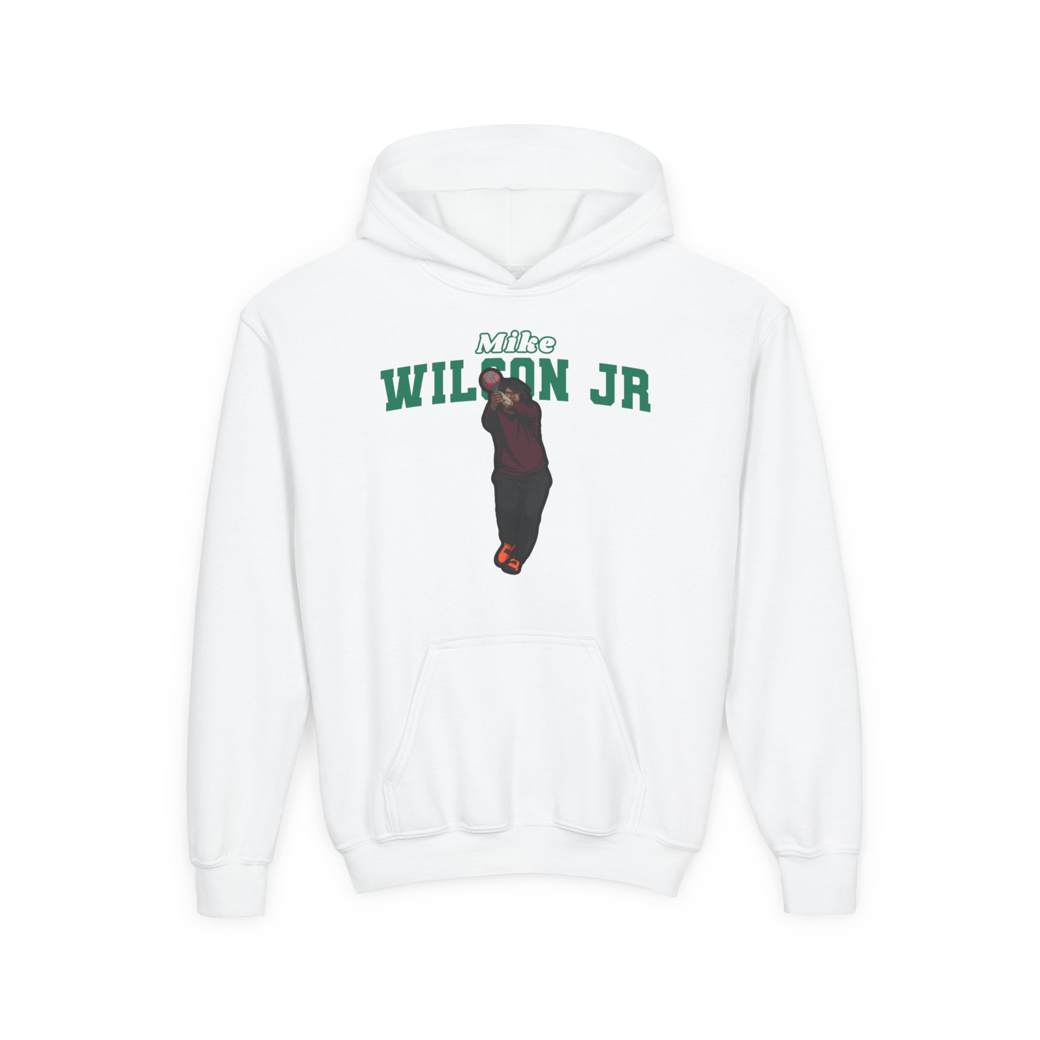 Youth Hoodie — character_name_arch in White