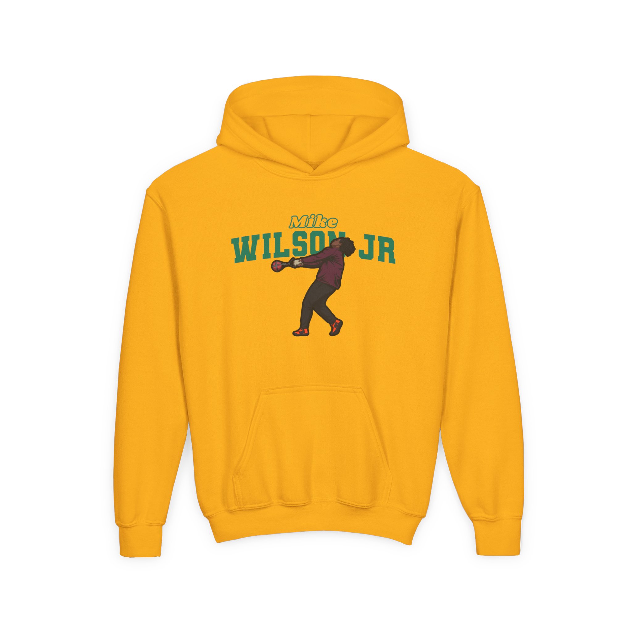 Youth Hoodie — character_name_arch in Gold