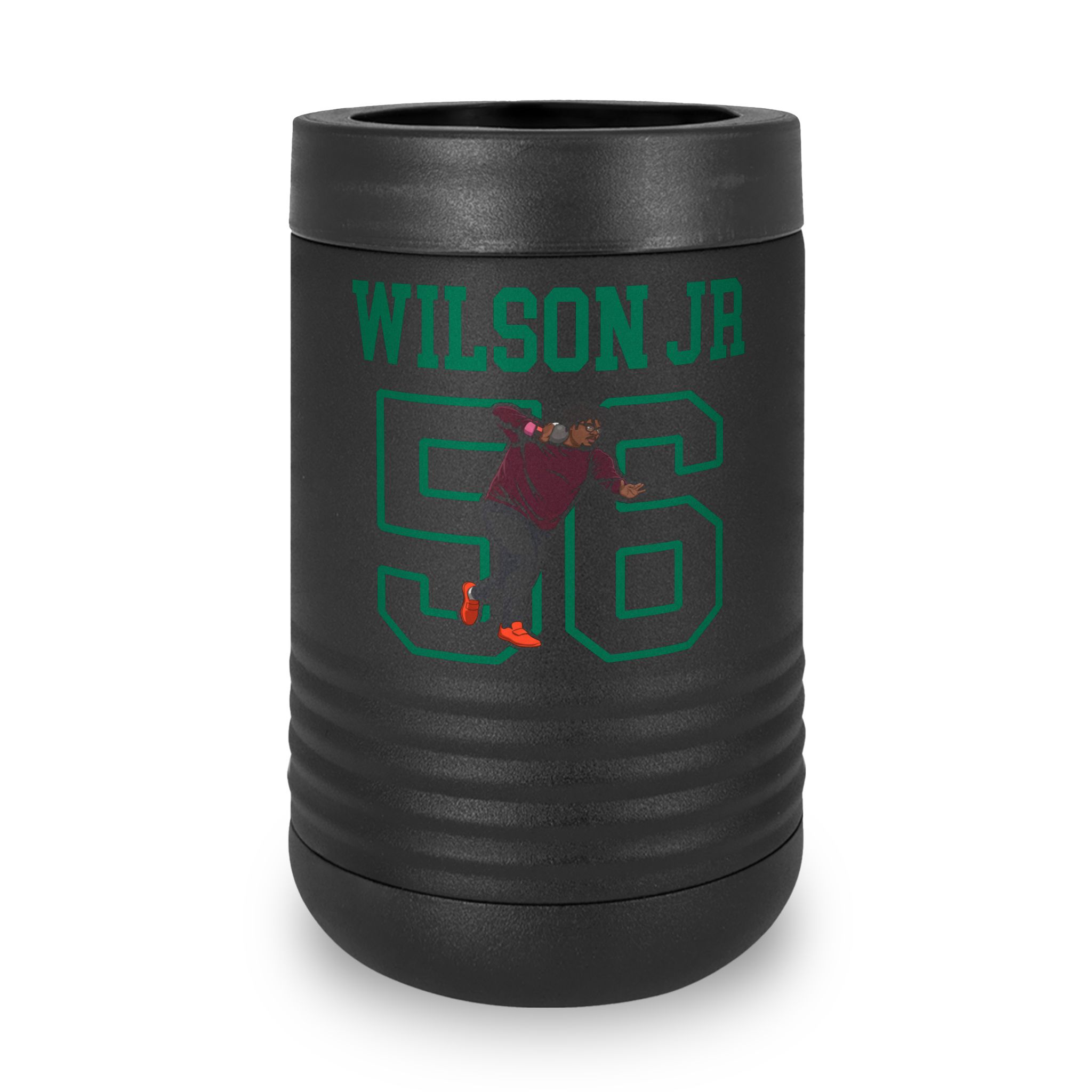 Stainless Can Cooler — character_shirsey in Black