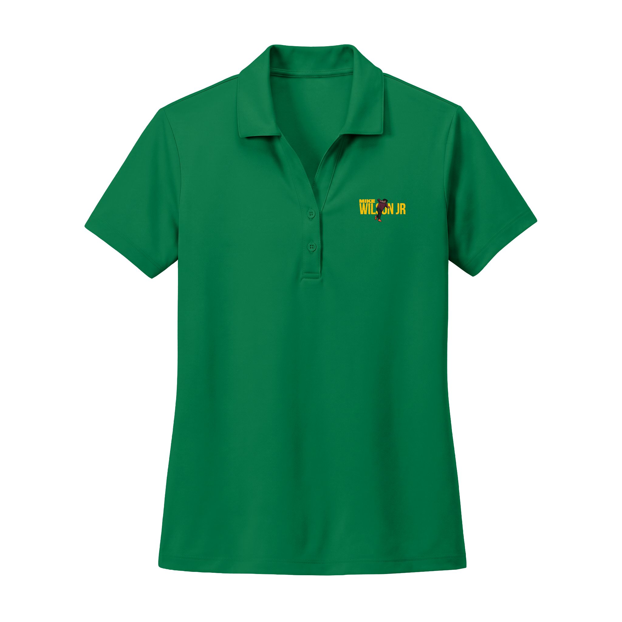Women's Polo — character_player_name in Green