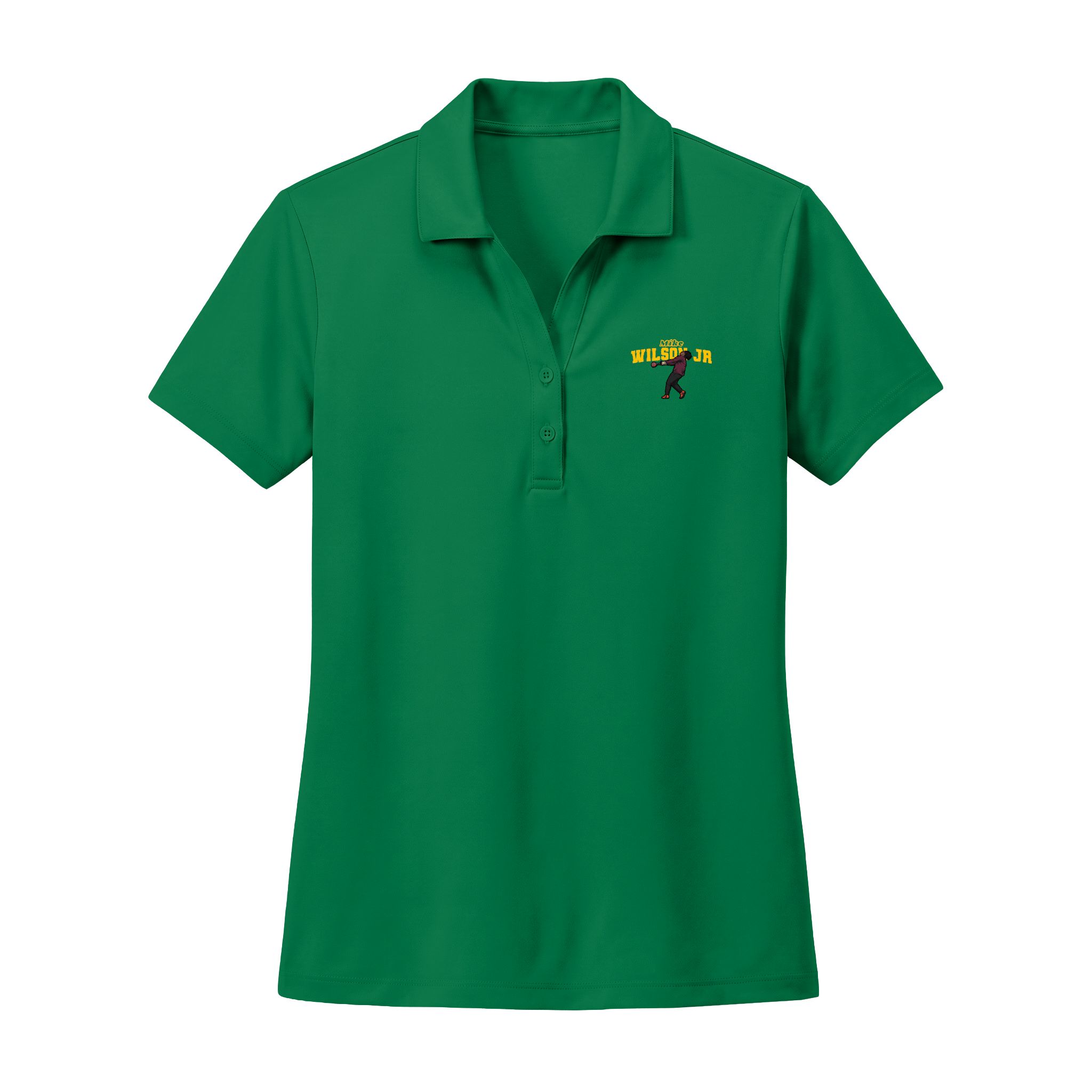Women's Polo — character_name_arch in Green