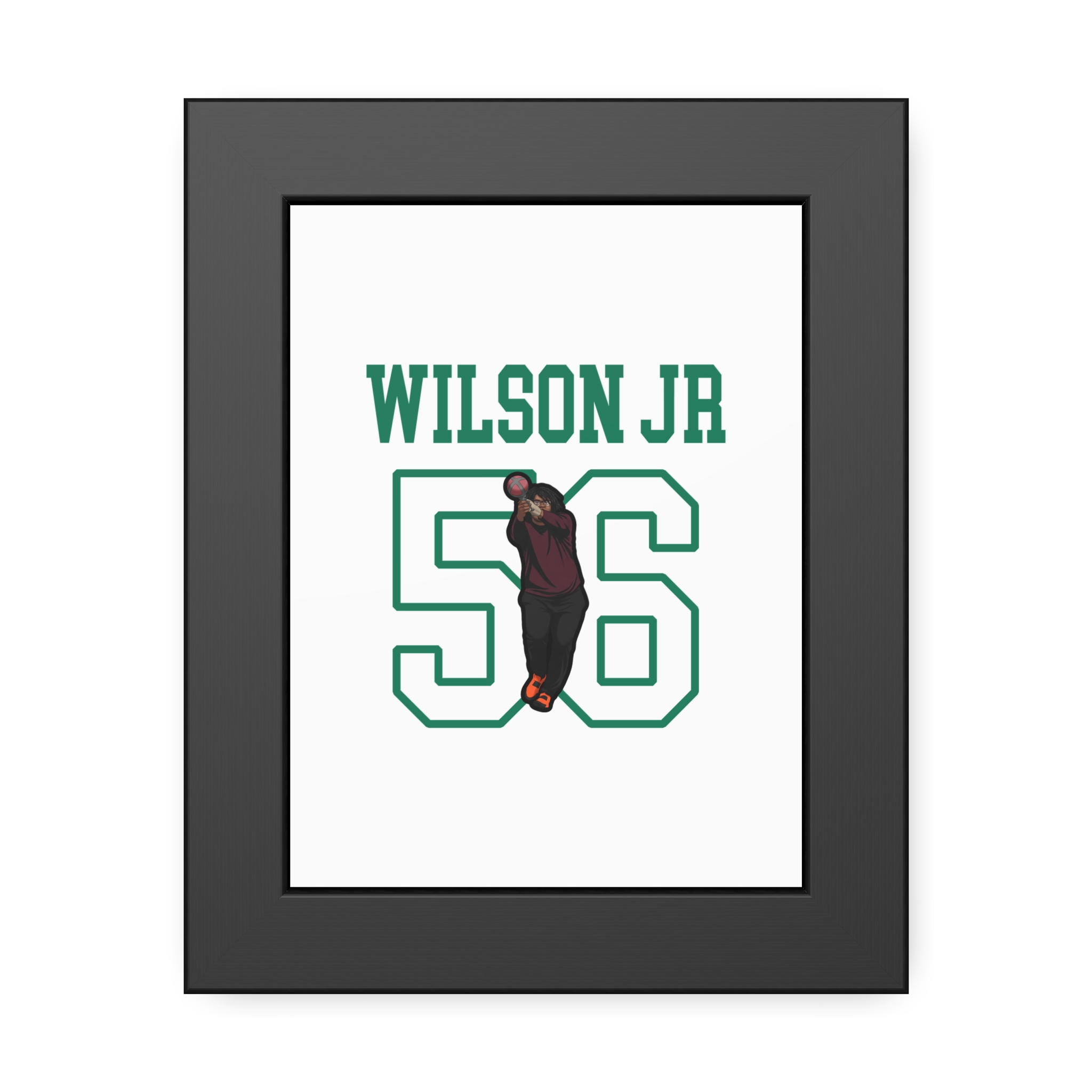 Framed Poster — character_shirsey in Black