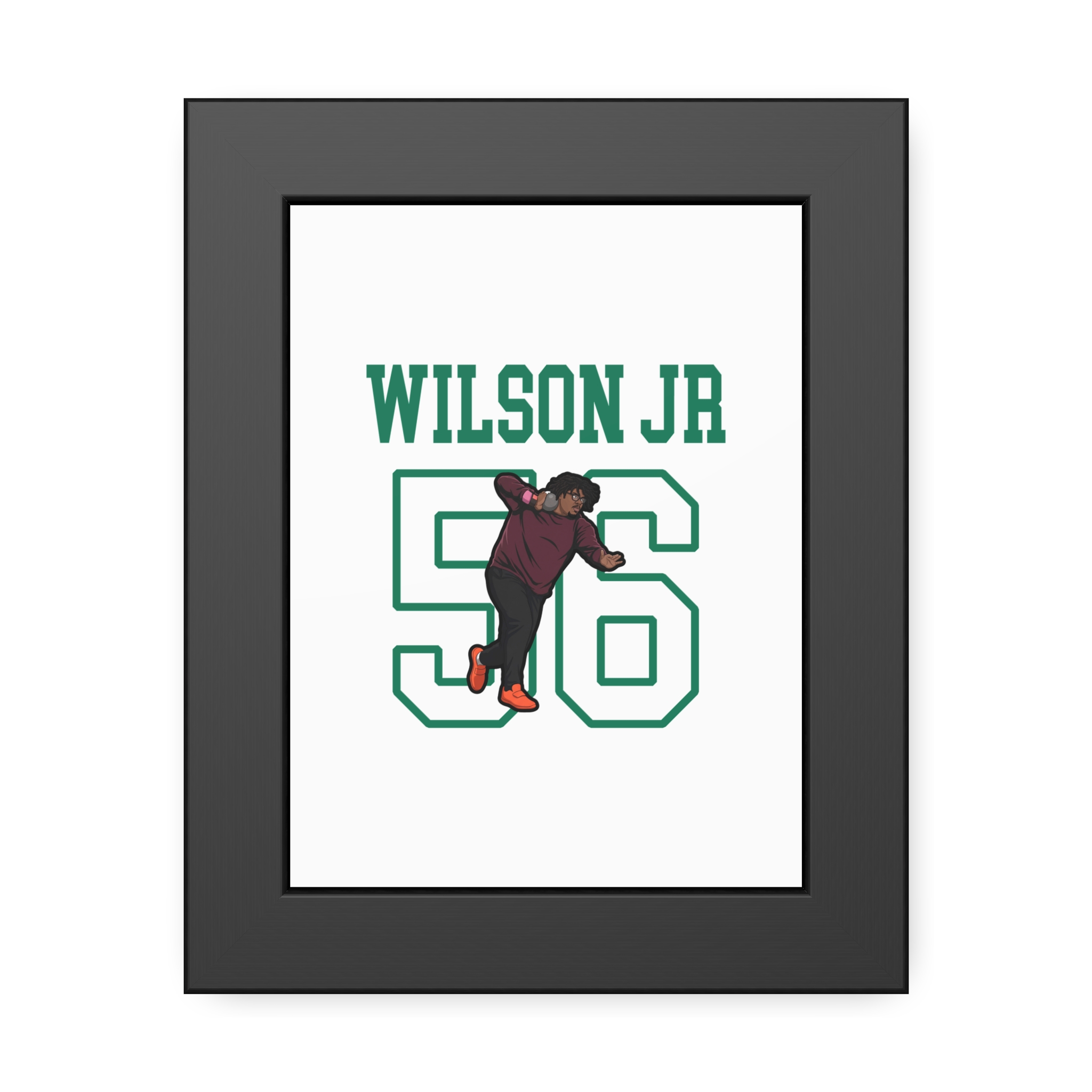 Framed Poster — character_shirsey in Black
