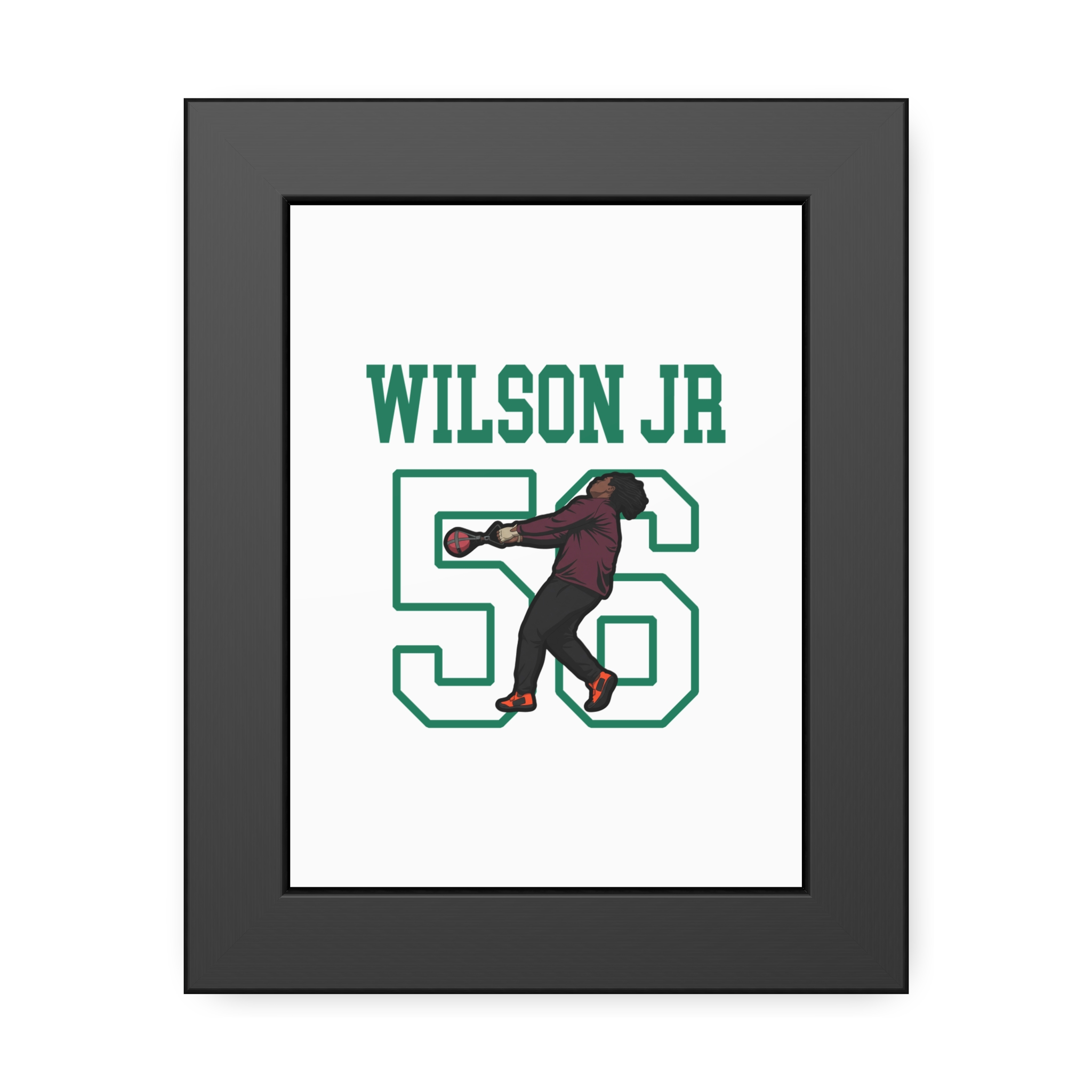 Framed Poster — character_shirsey in Black