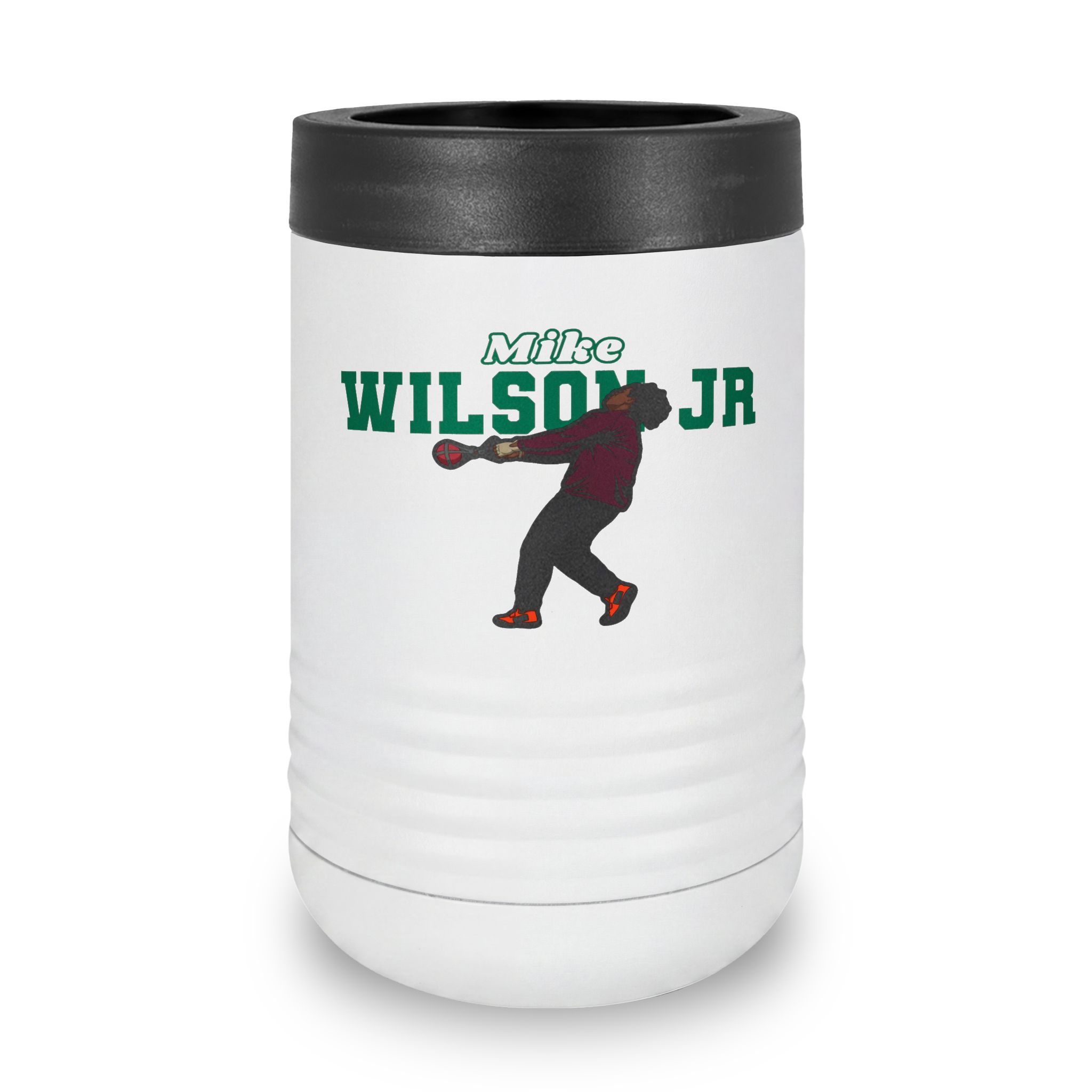 Stainless Can Cooler — character_name_arch in White