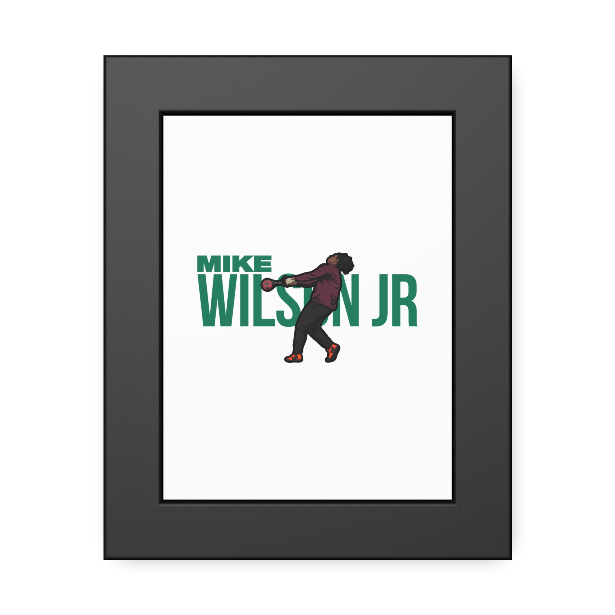 Framed Poster — character_player_name in Black