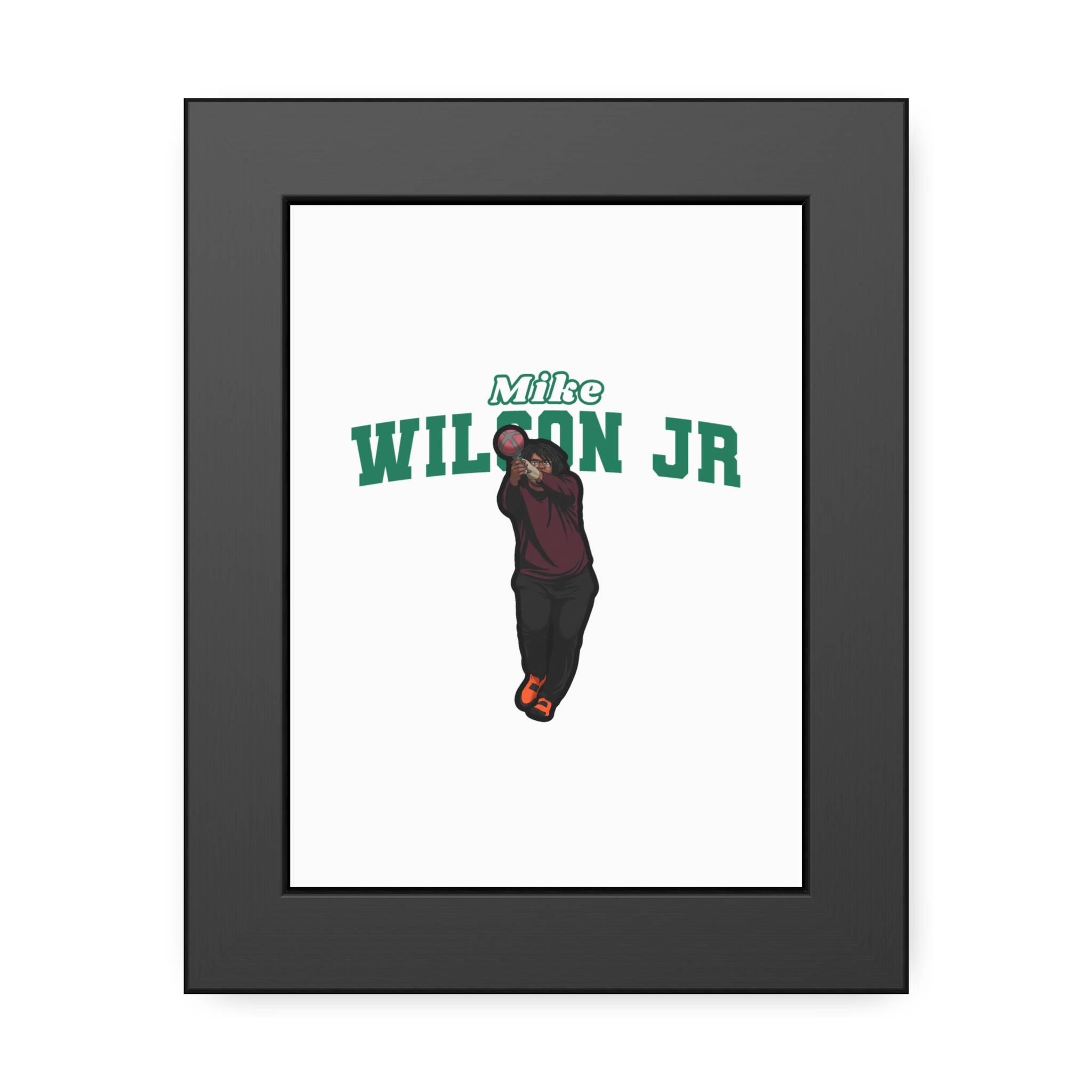 Framed Poster — character_name_arch in Black