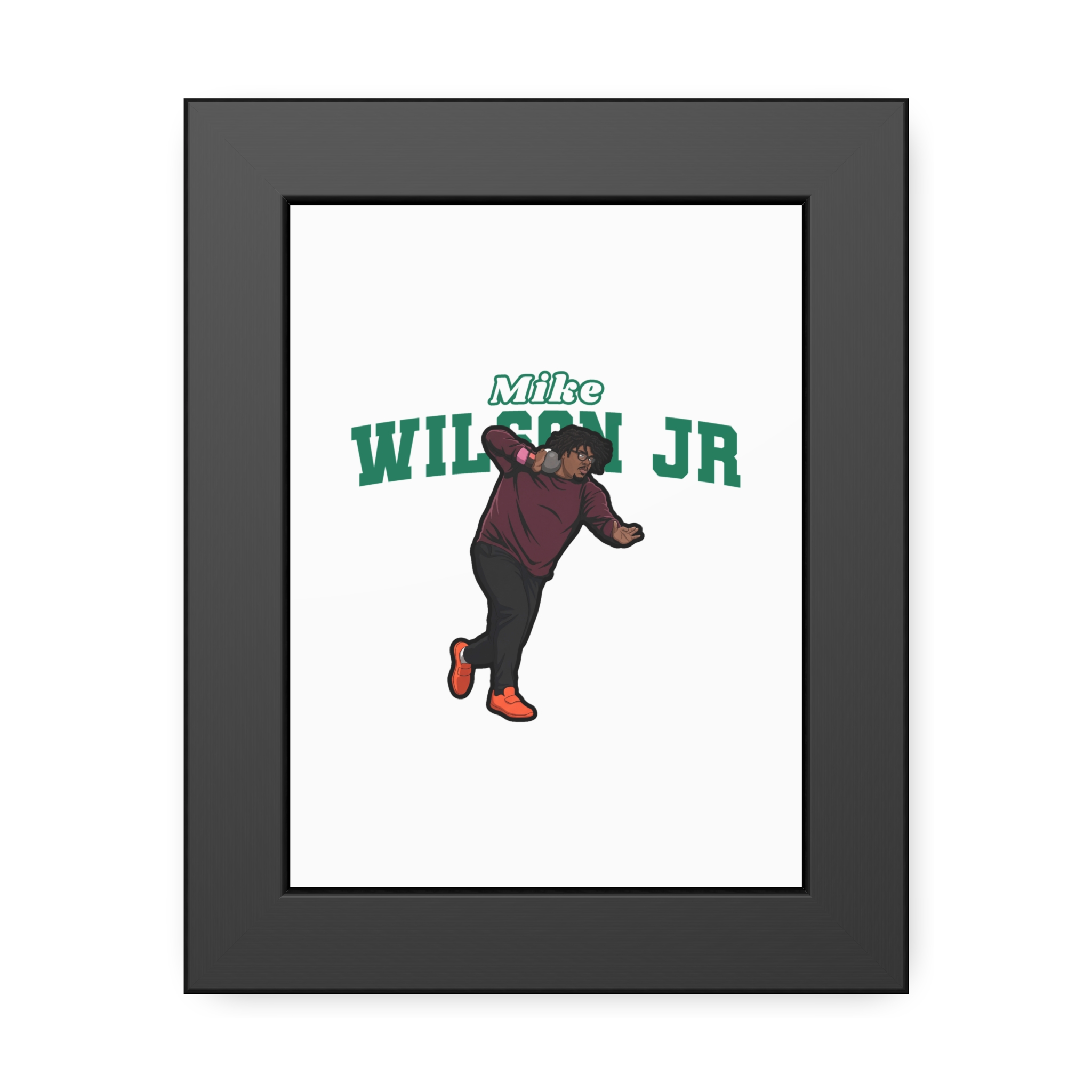 Framed Poster — character_name_arch in Black