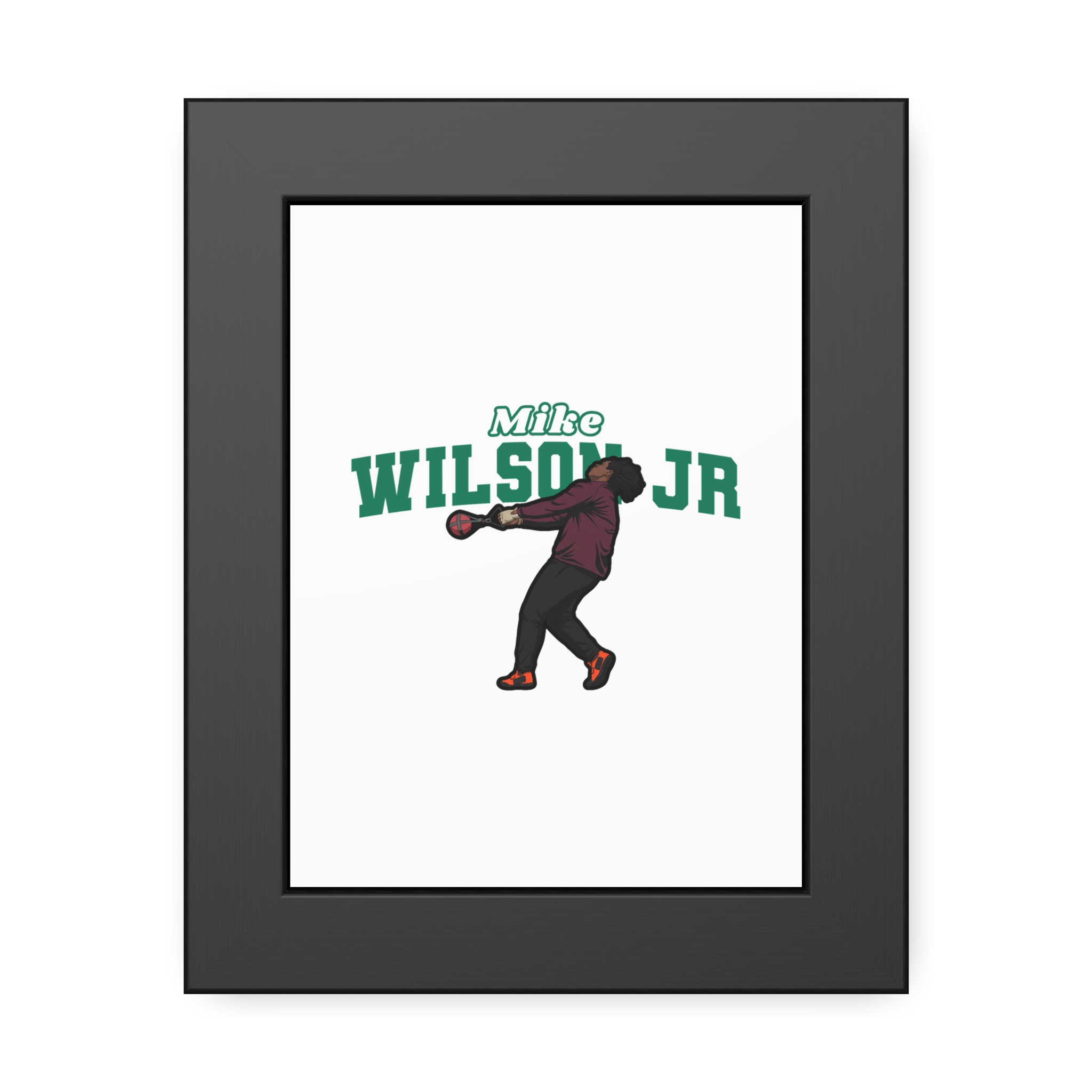 Framed Poster — character_name_arch in Black