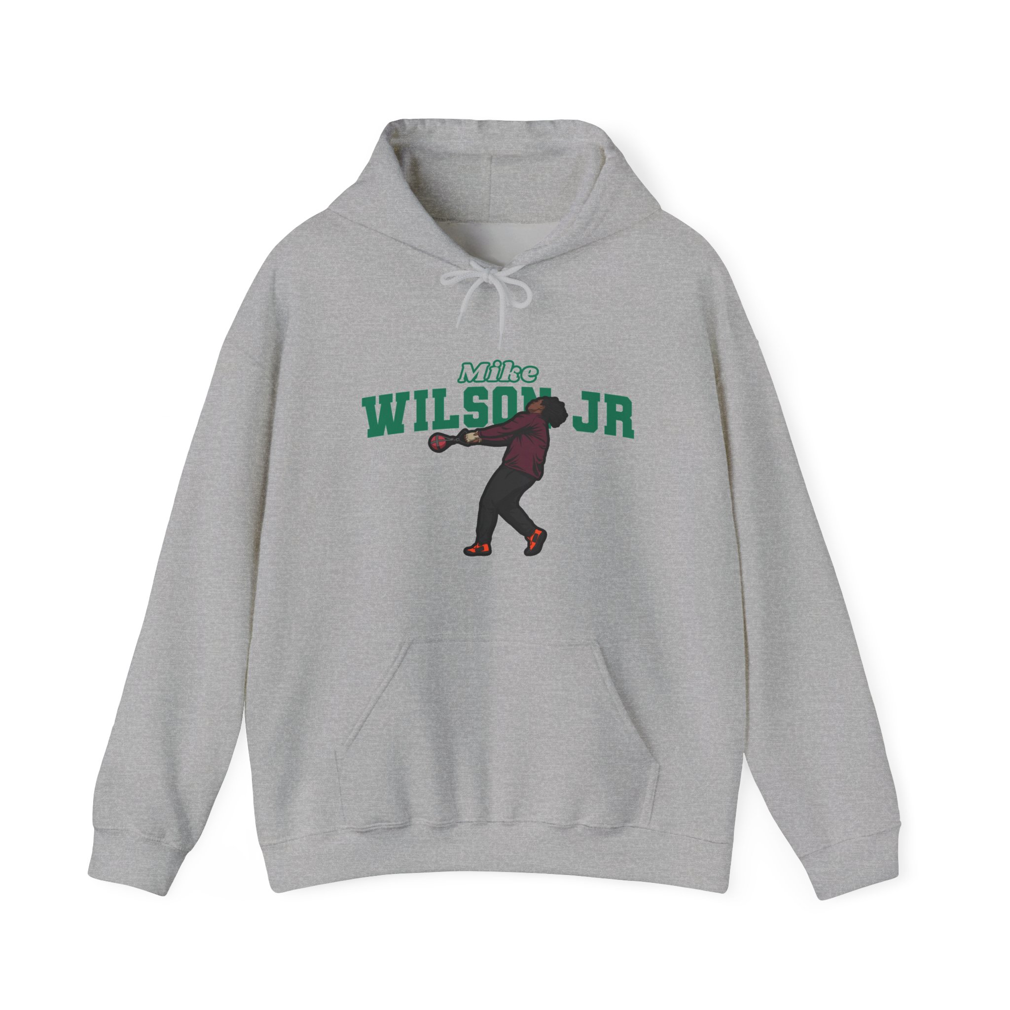 Hoodie — character_name_arch in Grey