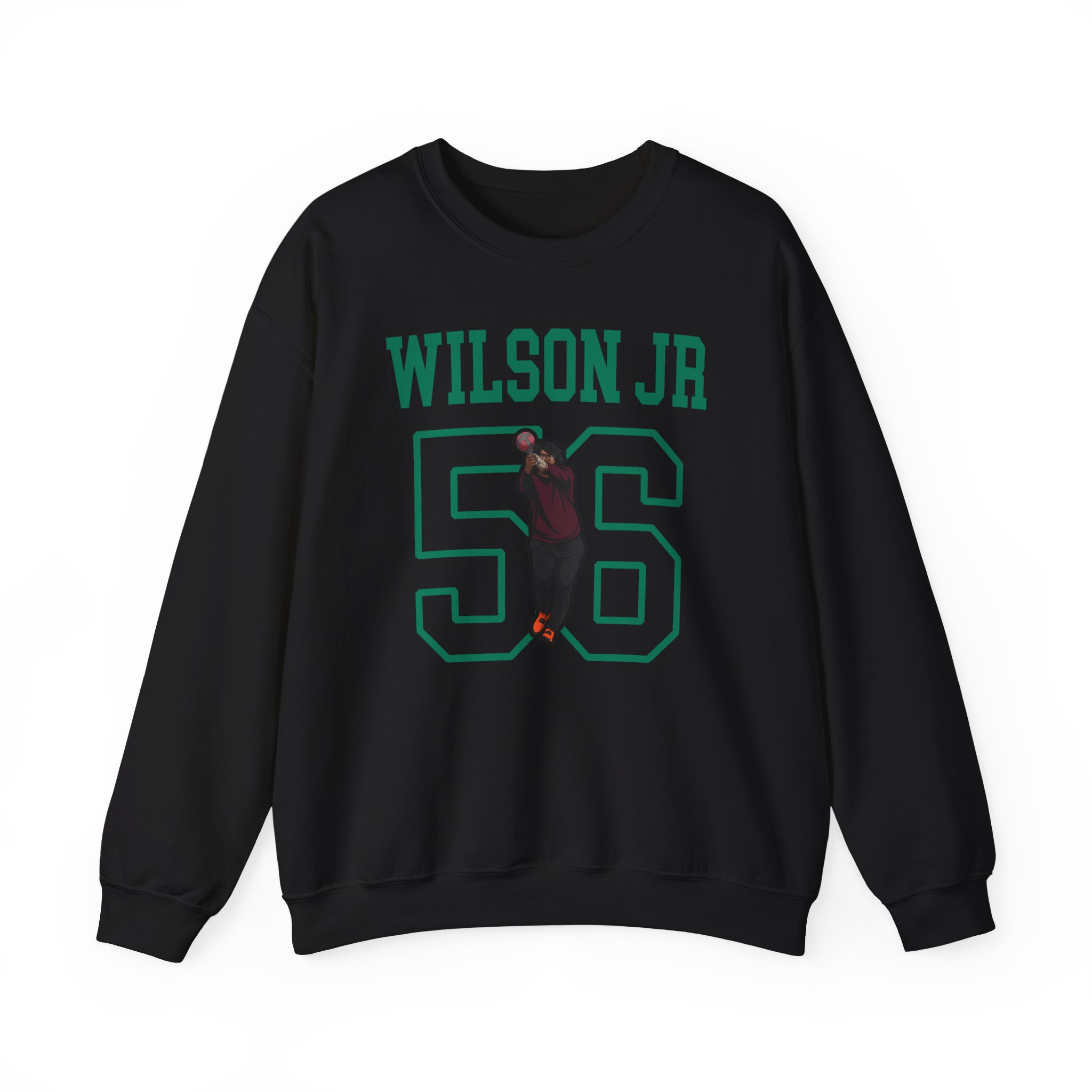 Crewneck Sweatshirt — character_shirsey in Black