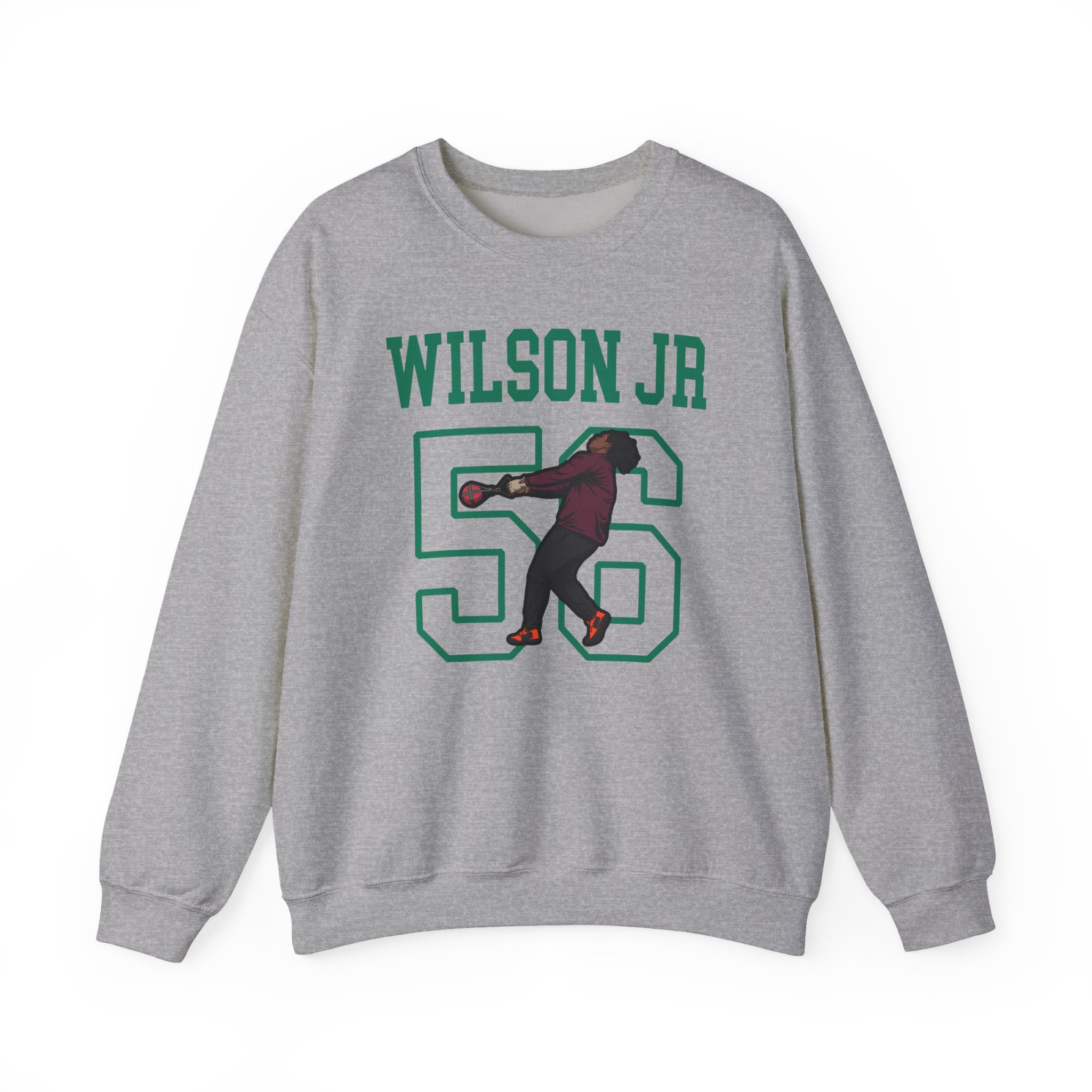 Crewneck Sweatshirt — character_shirsey in Grey