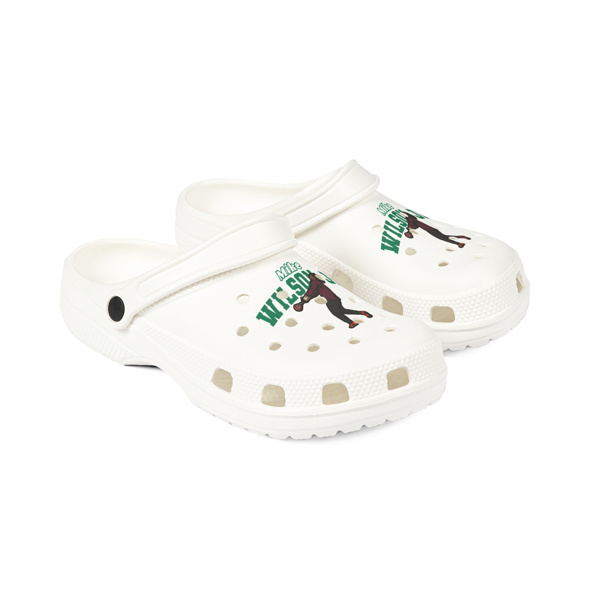 Rubber Clogs — character_name_arch in White