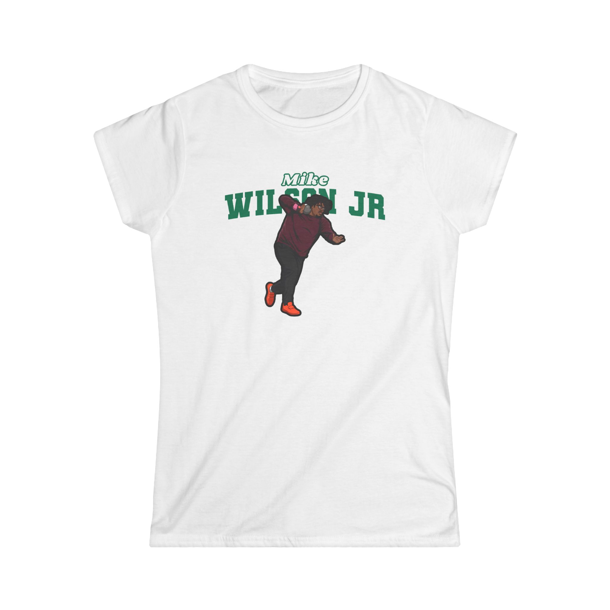 Women's Softstyle Tee — character_name_arch in White
